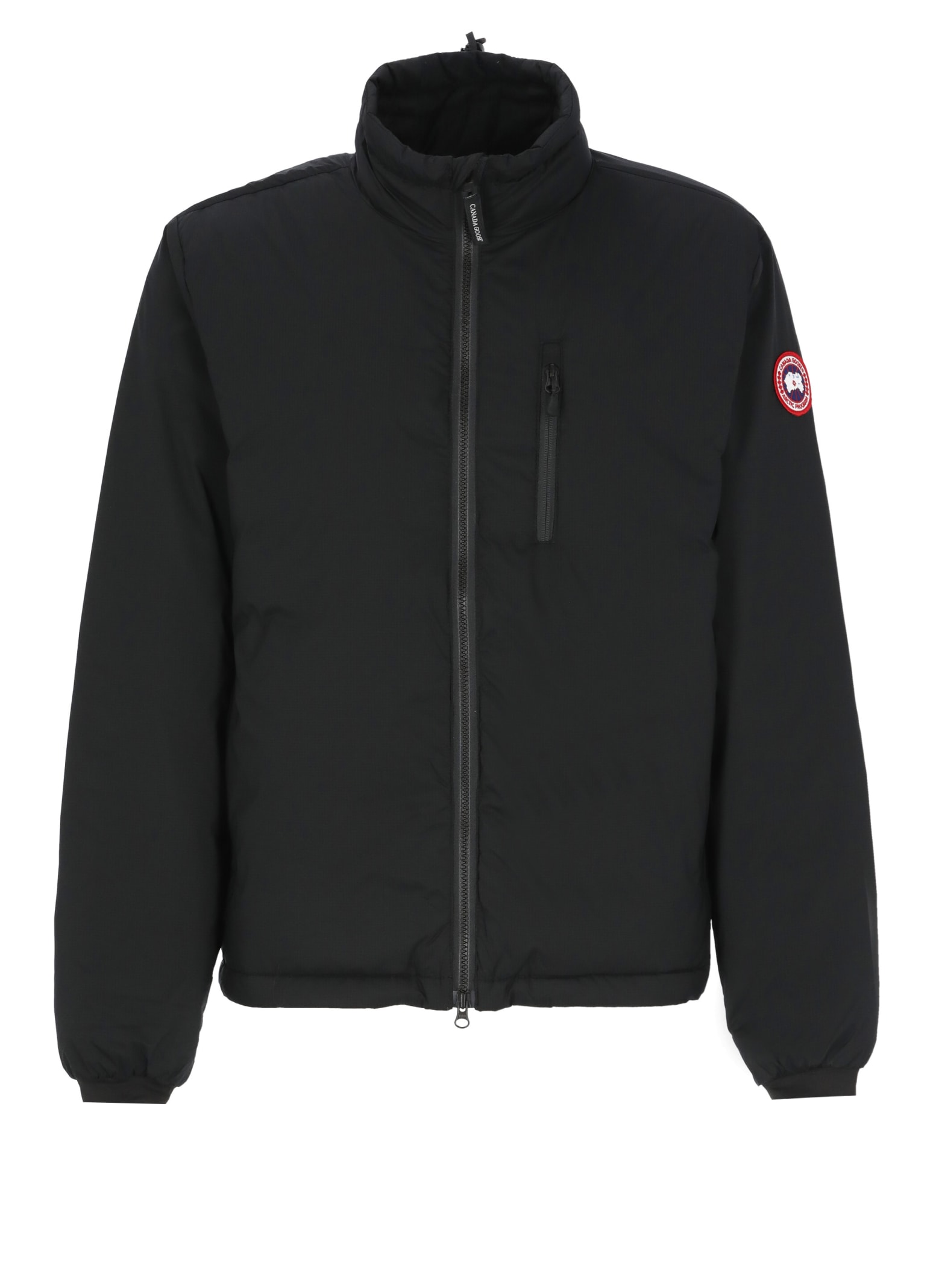 Canada Goose High Neck Down Jacket With Zip Pockets In Black