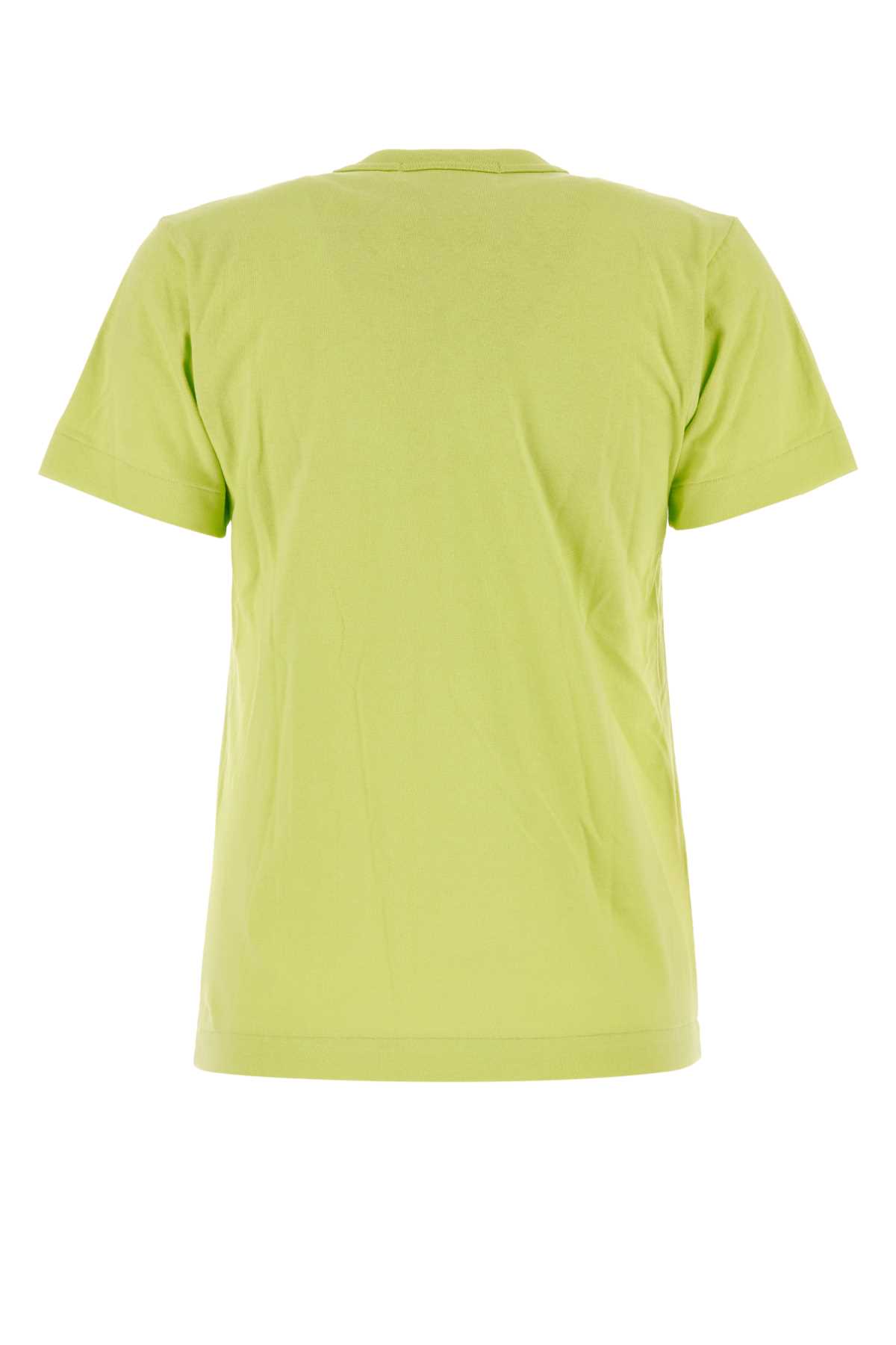 Comme Des Garçons Play Acid Green Cotton T-shirt