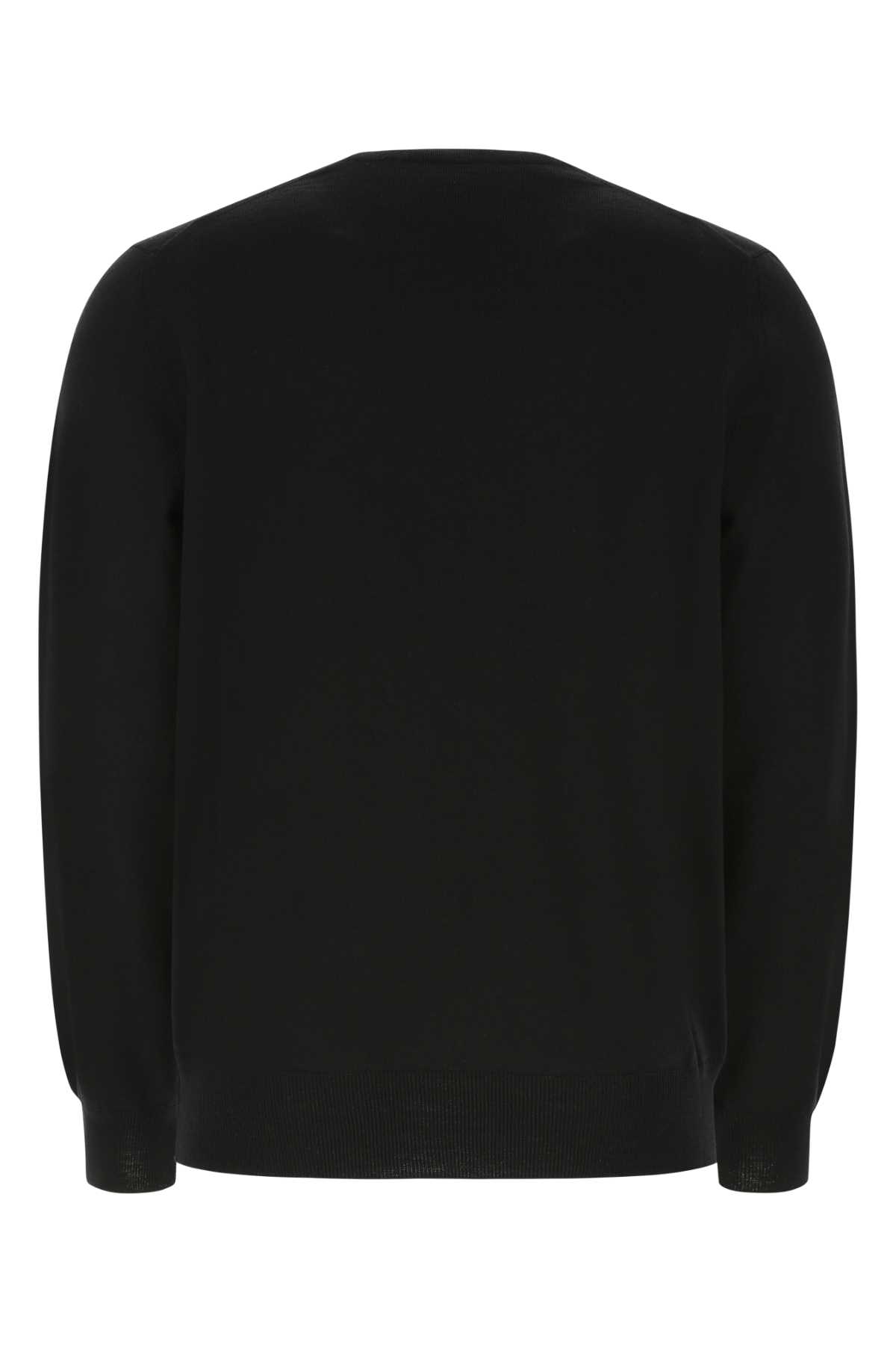 ALEXANDER MCQUEEN BLACK WOOL SWEATER