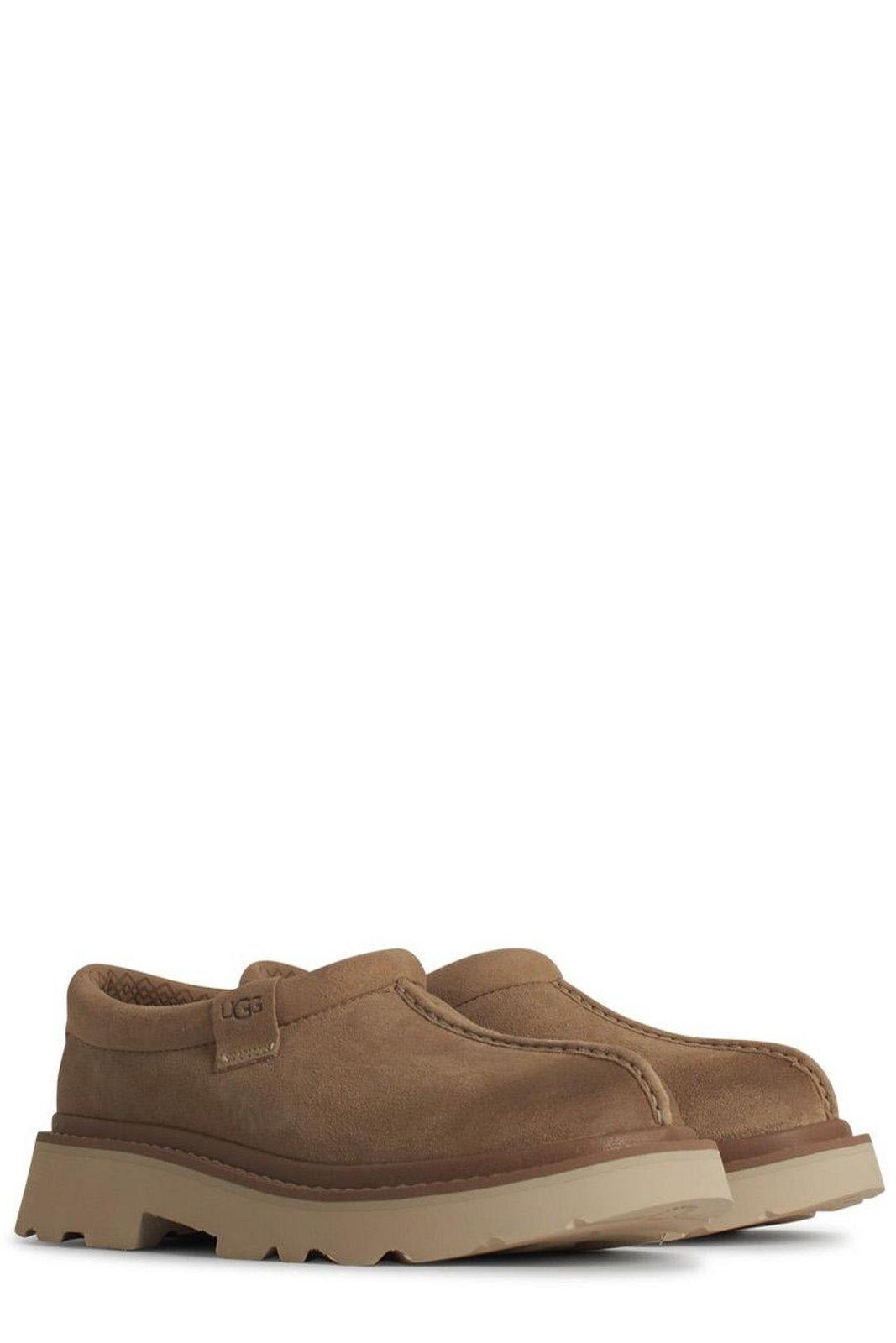 Ugg Chunky Sole Round Toe Slippers With Stitch Detailing