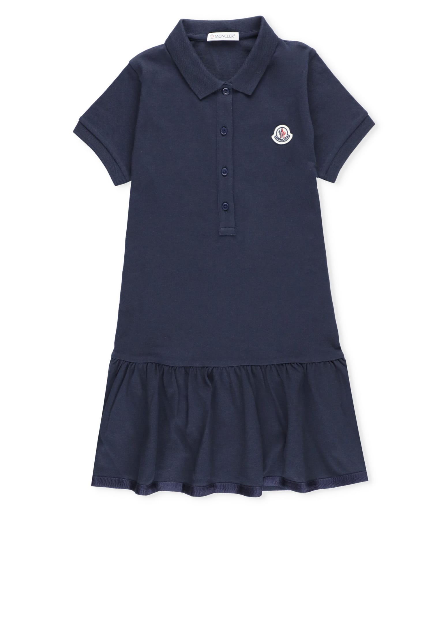 Moncler Kids' Logoed Dress In Blue
