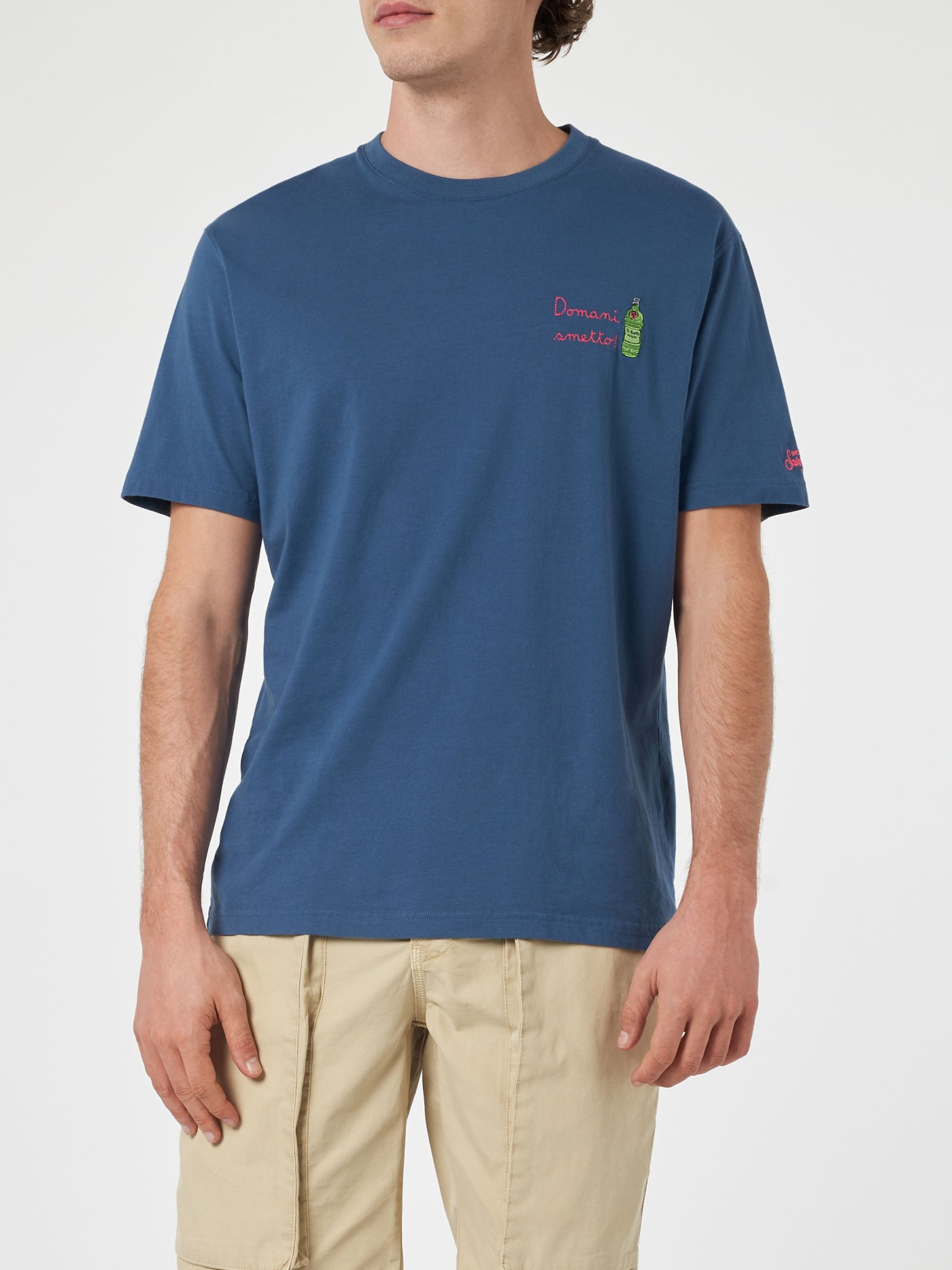 Mc2 Saint Barth T-shirt Men Color Blue 1 In Blue
