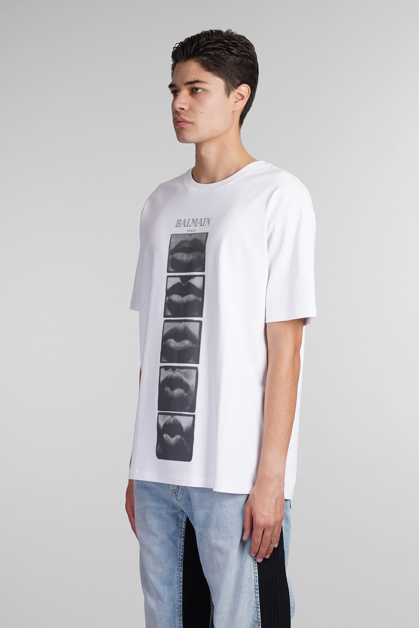 Shop Balmain T-shirt In White Cotton