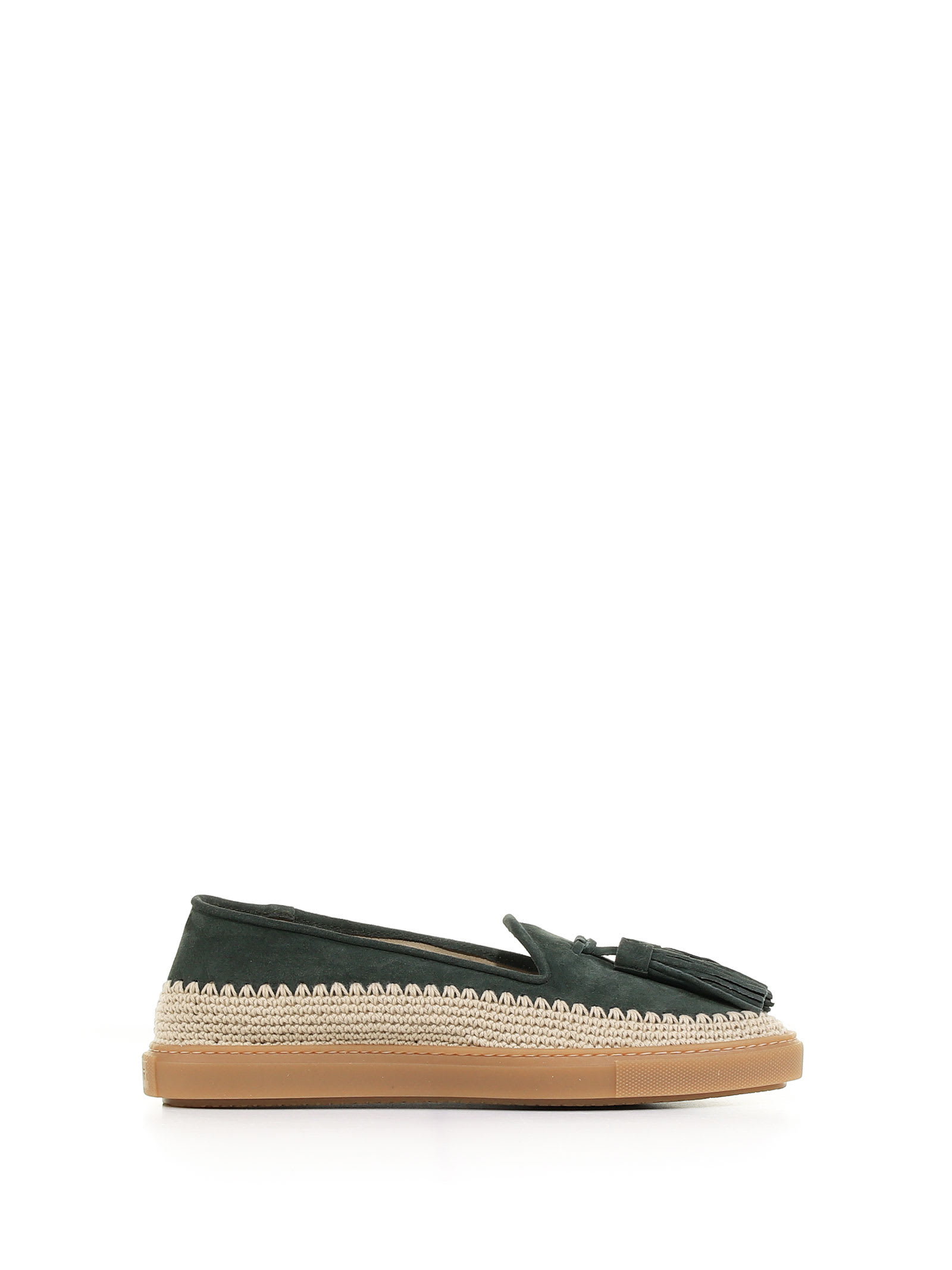 Fratelli Rossetti Suede Loafer With Rope Detaill