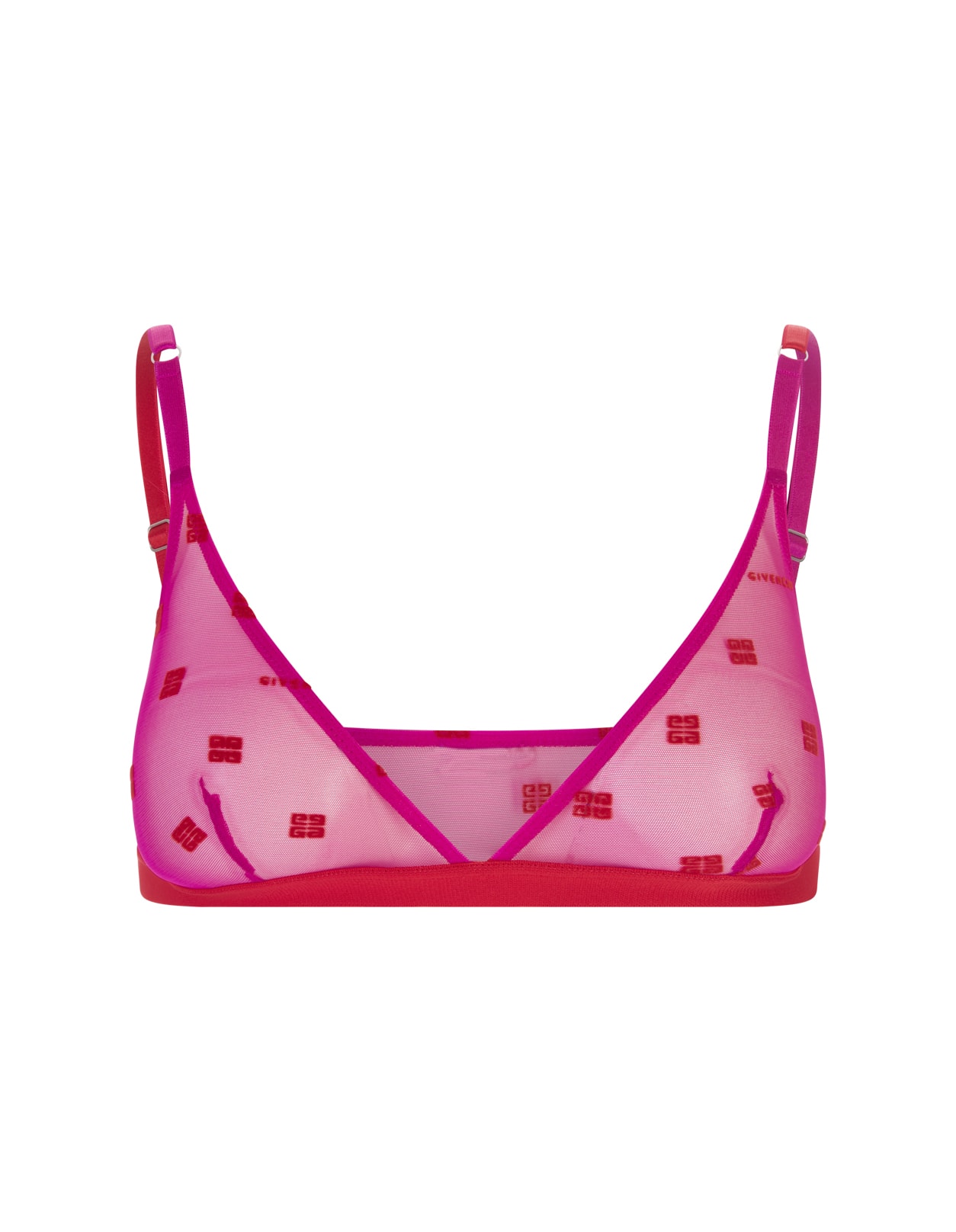 GIVENCHY FUCHSIA 4G TRIANGLE BRA