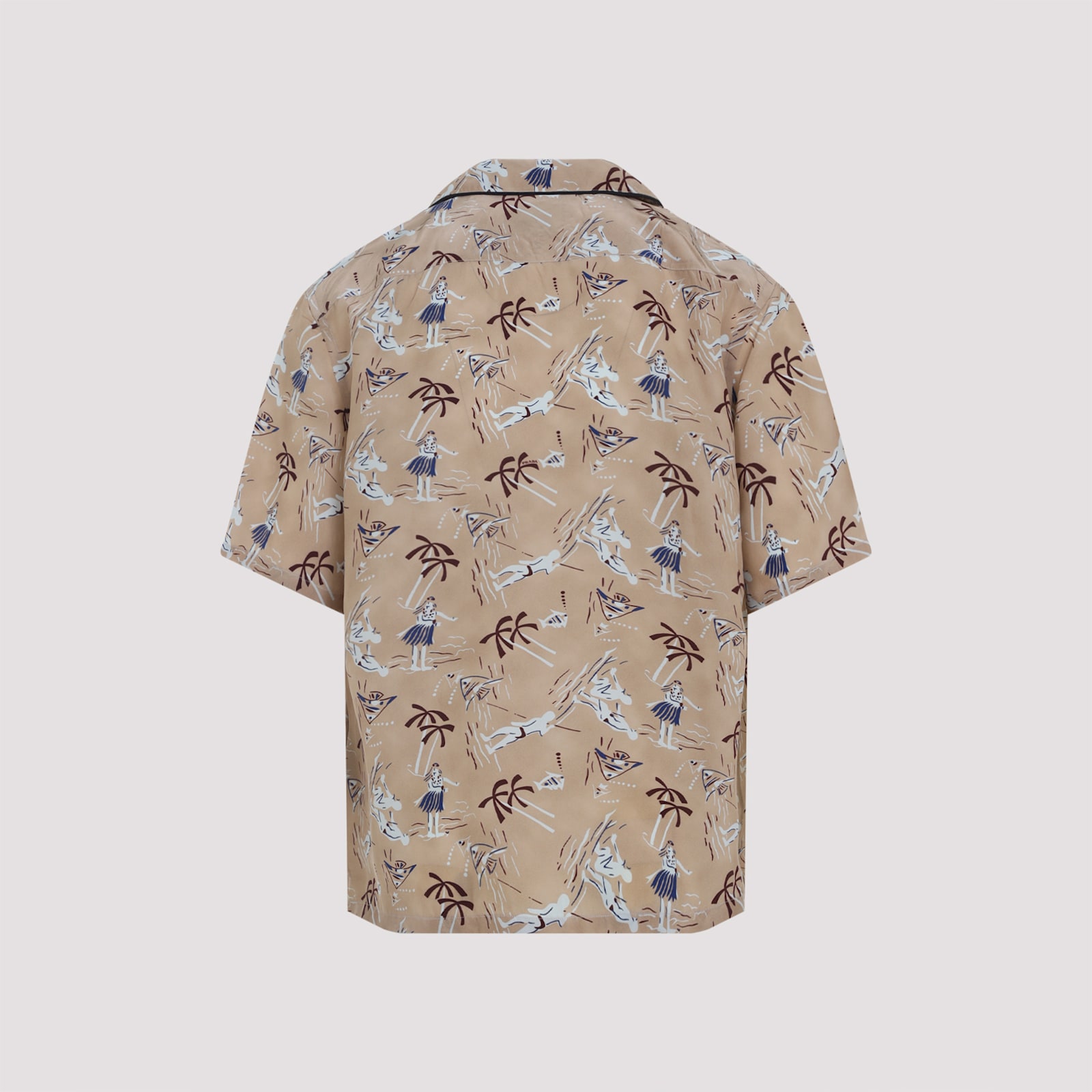 Prada Viscose And Silk Shirt In Blue