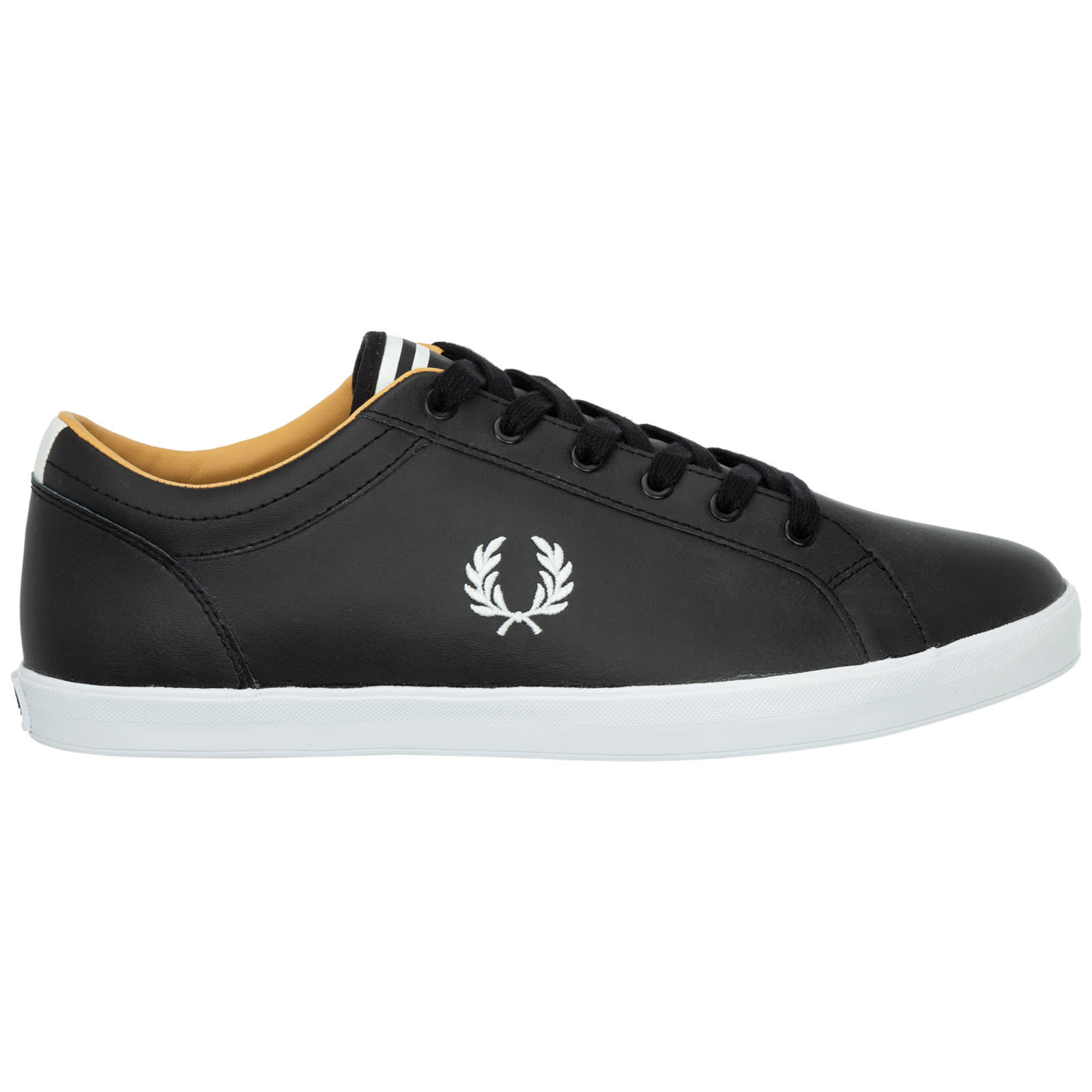 Fred Perry Men's Shoes Leather Trainers Sneakers  Baseline In Black