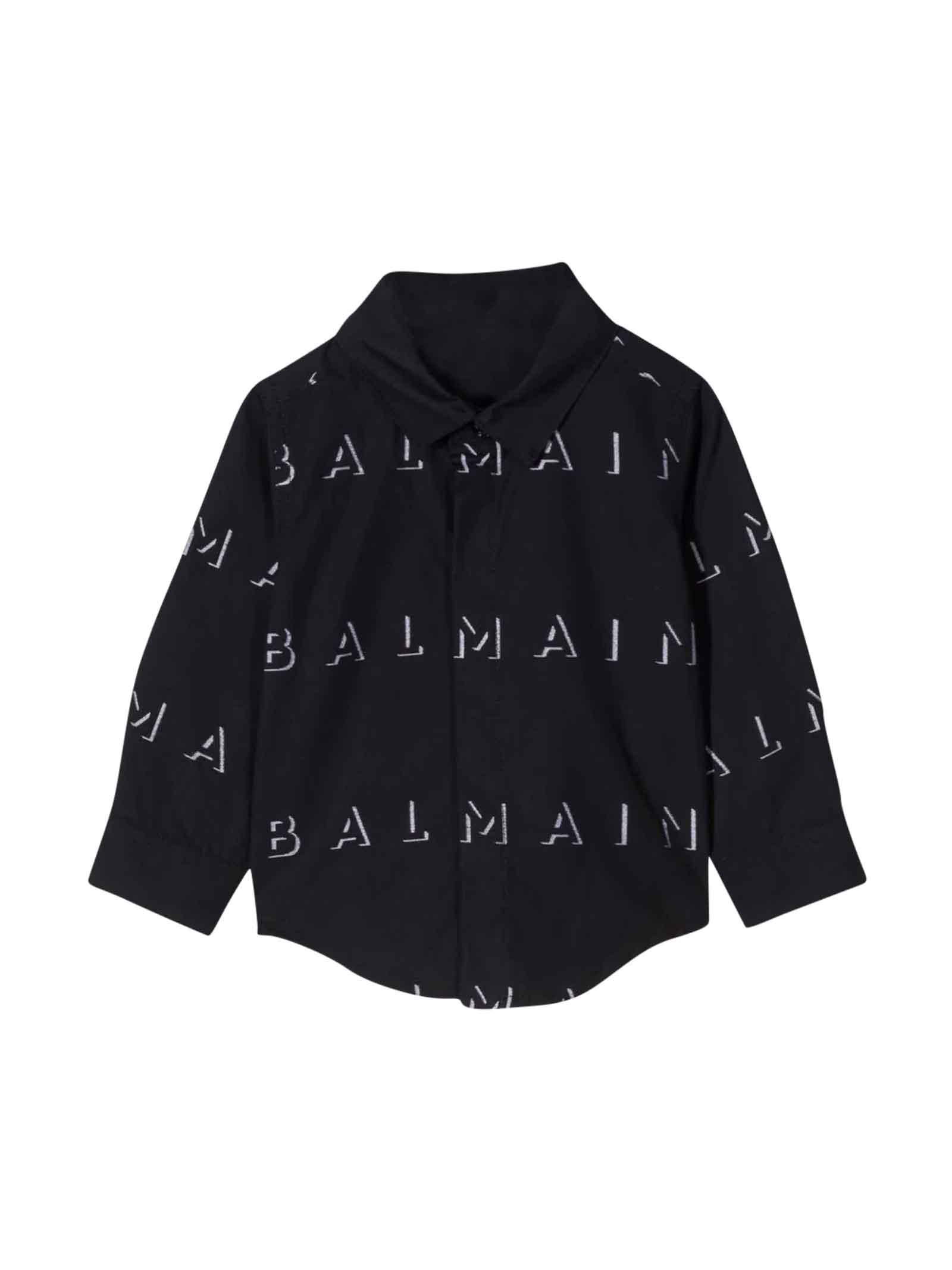 Balmain Black Newborn Shirt
