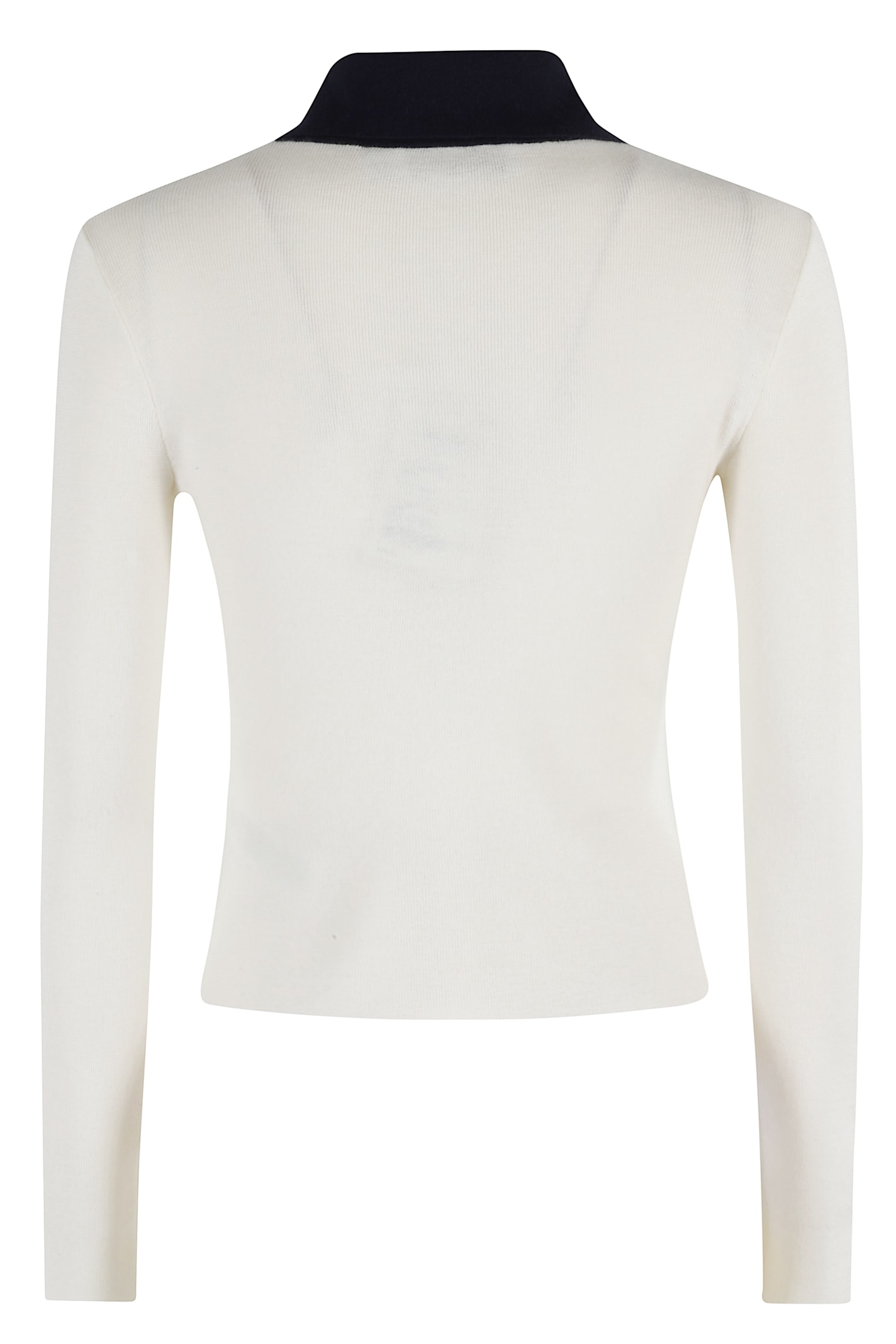 Self-portrait Button-front Cream Merino Wool Cardigan With Contrasting Collar In Neutral