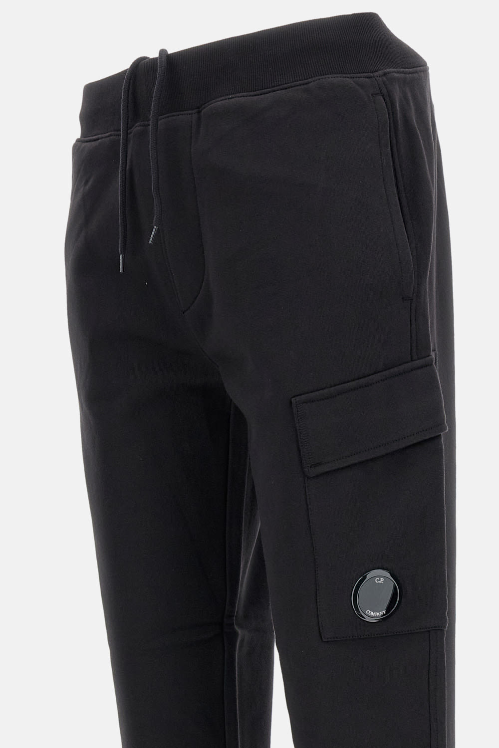 C.p. Company Jogger Black Cotton Pants In Black