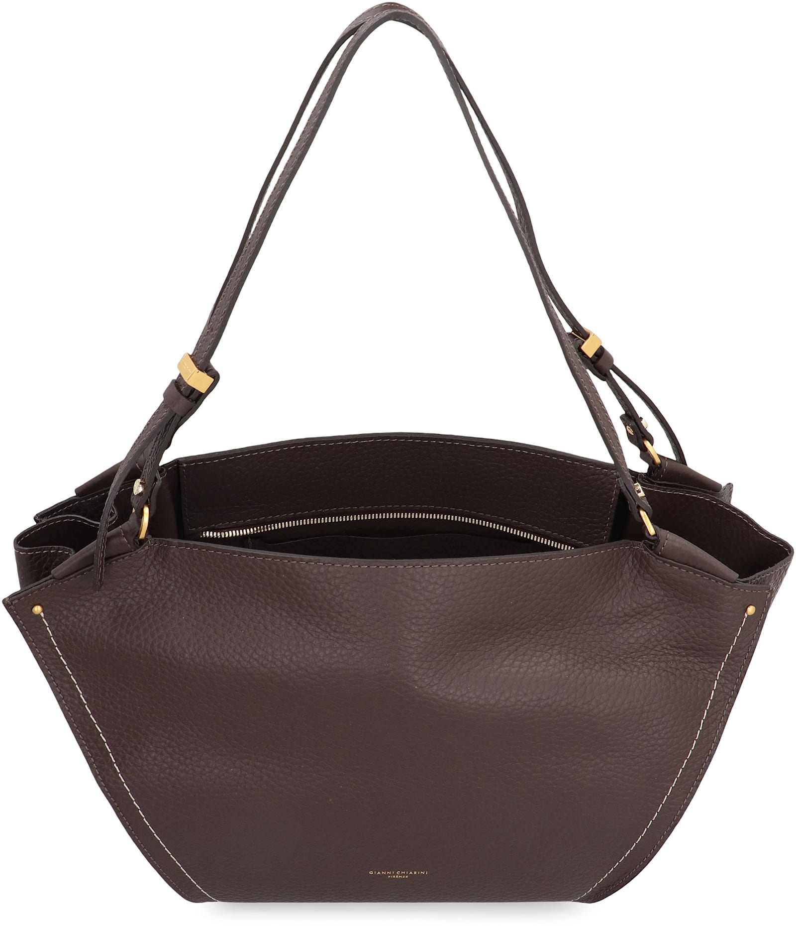 Gianni Chiarini Bloom Leather Bag In Brown