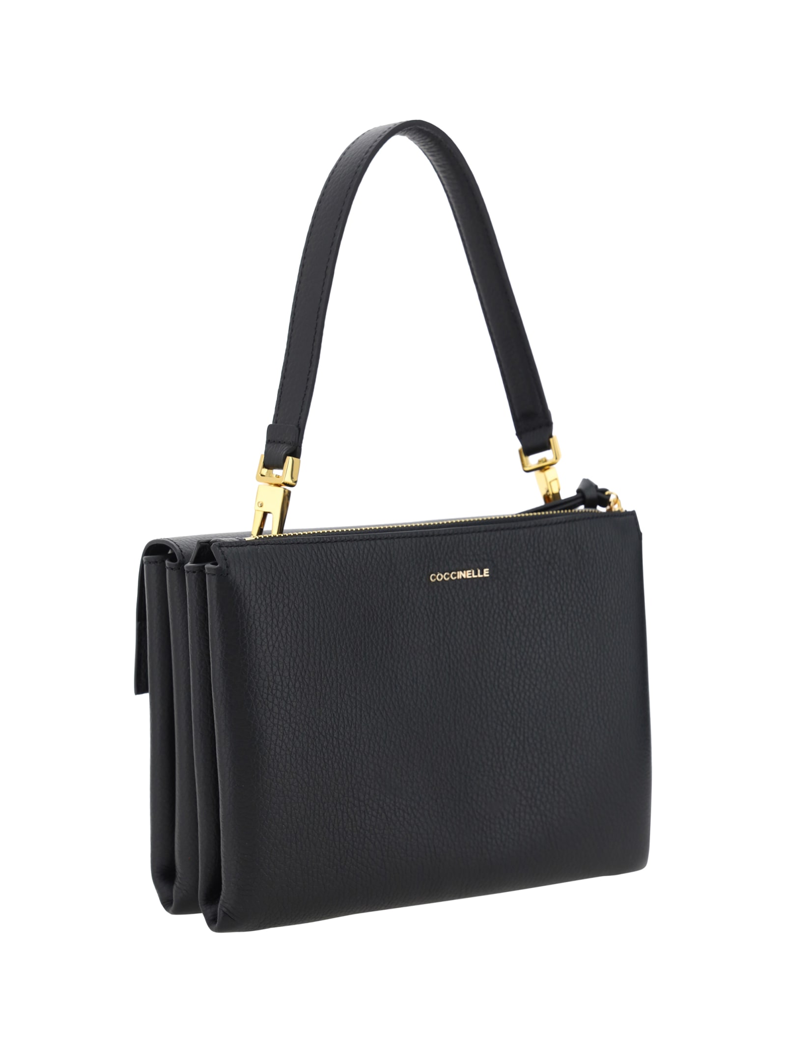 Shop Coccinelle Arlettis Shoulder Bag In Black