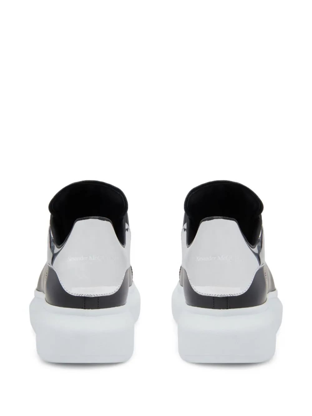 Shop Alexander Mcqueen Oversized Sneakers In Black And Silver
