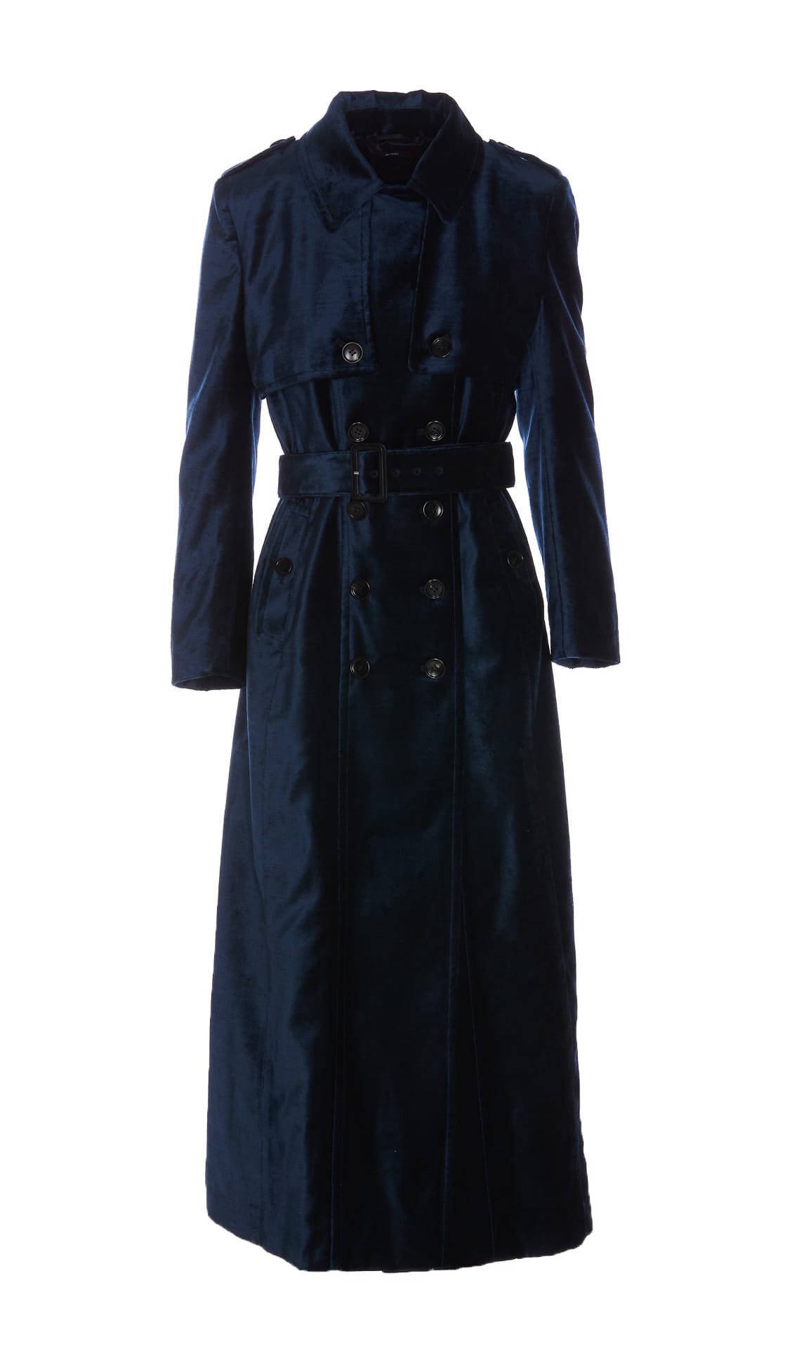 Shop Tom Ford Long Trench Coat In Blue