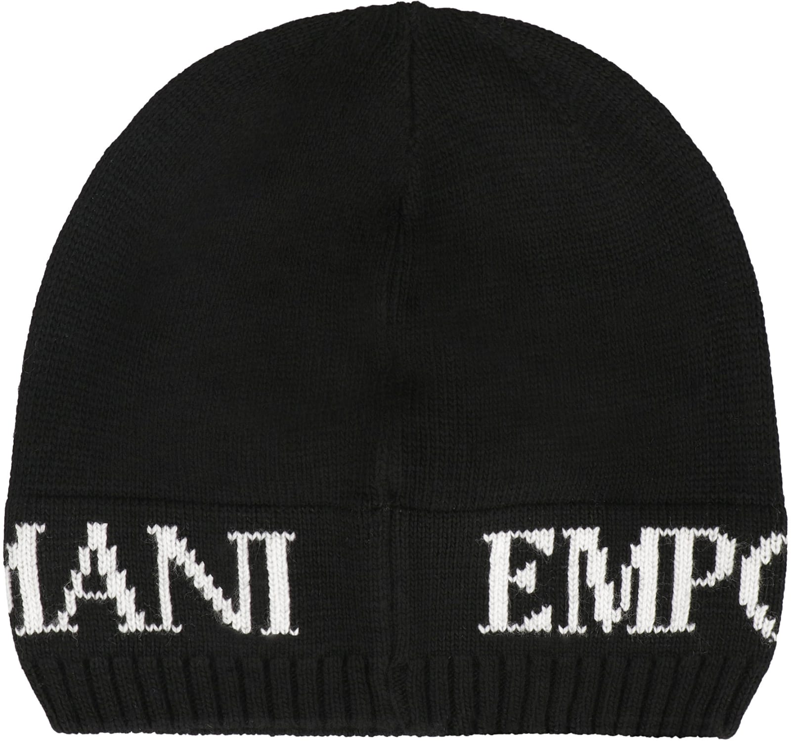 Shop Emporio Armani Knit Beanie And Scarf Set In Black