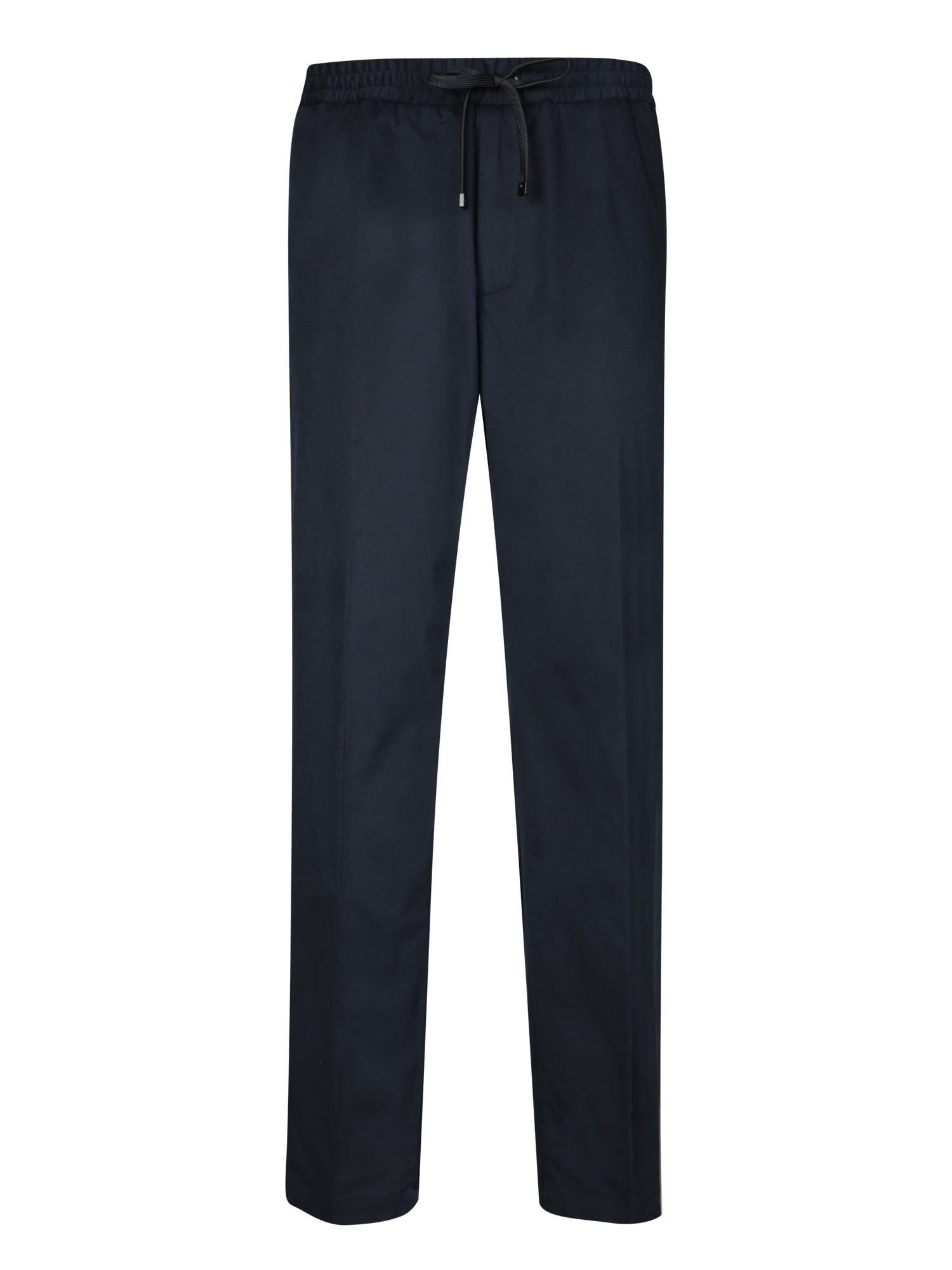 Moncler Cotton Trousers In Blue