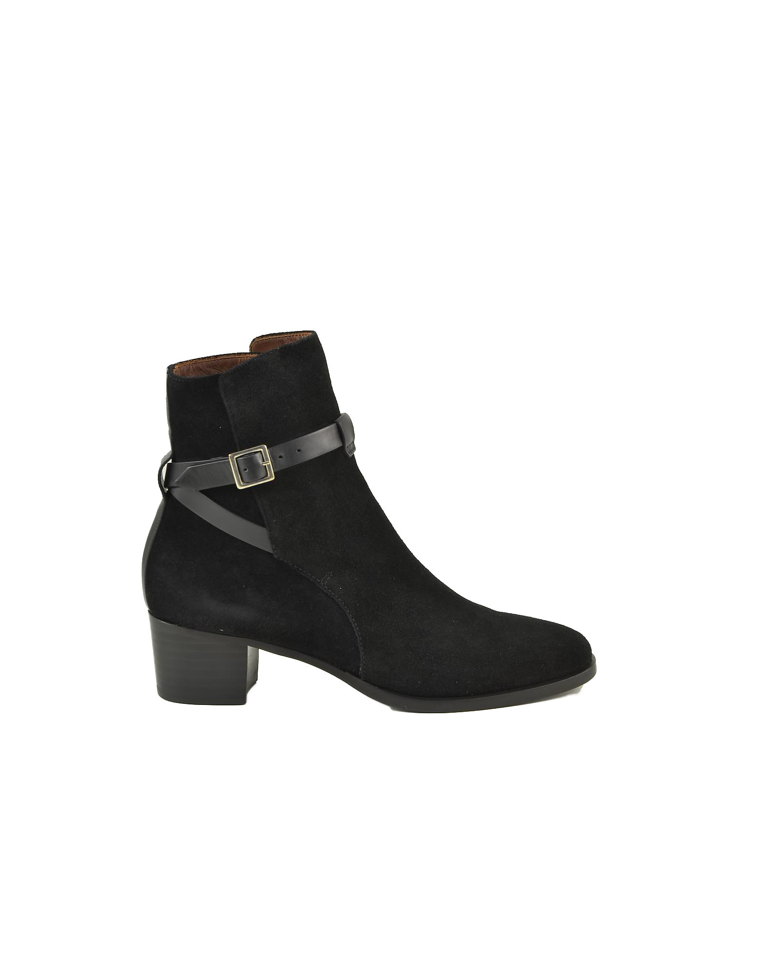 Lautre Chose Black Suede And Leather Booties
