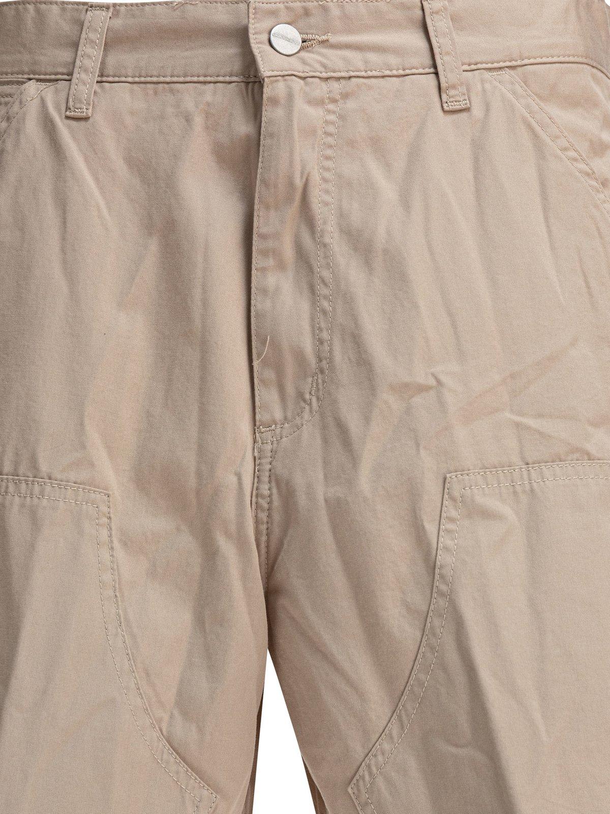Carhartt Double Knee Shorts In Beige Cotton In Brown