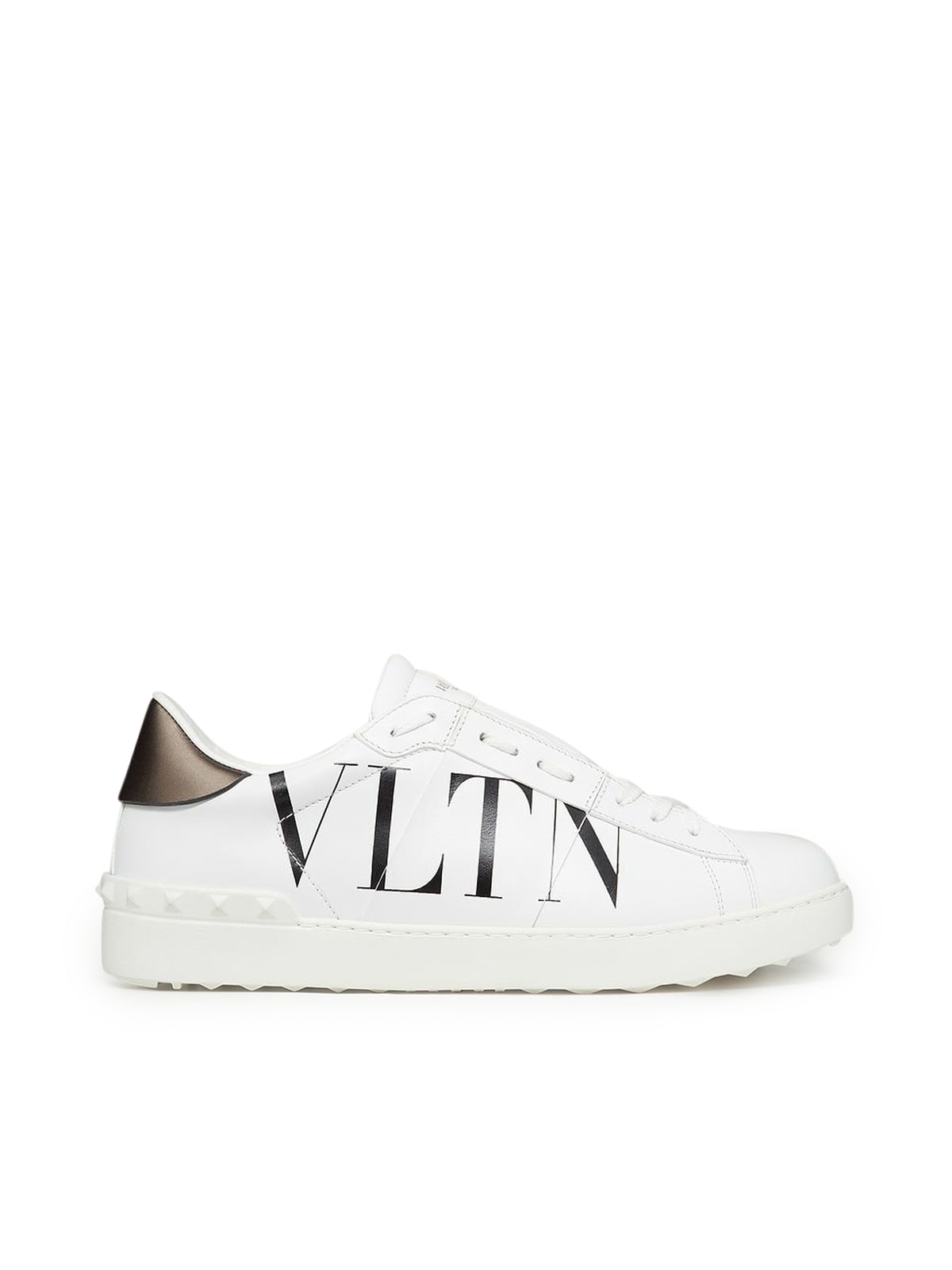 Valentino Sneaker Open Calf/print Vltn/vit Lam/r Sol