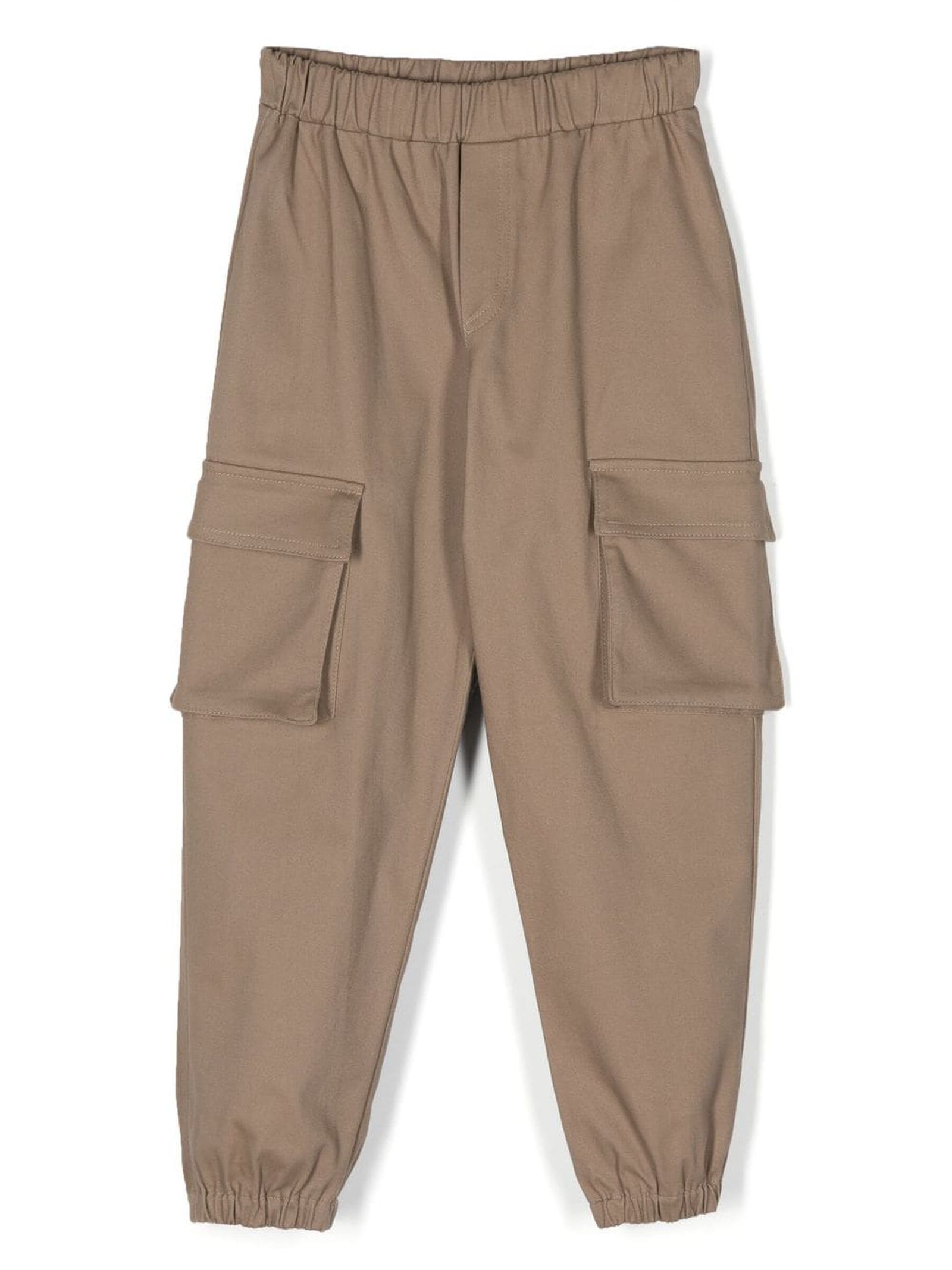 DOUUOD BROWN COTTON TROUSERS