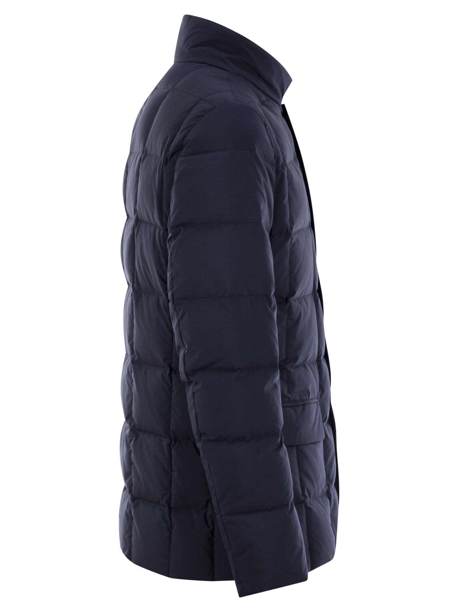 Fay Double-breasted Down Jacket Clothing In Blue