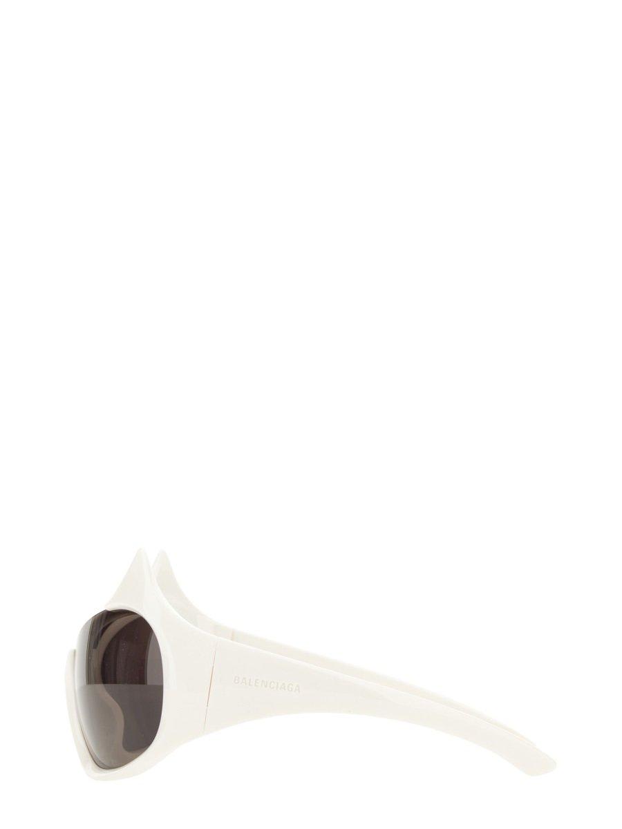 Balenciaga Cateye Gotham Frame Sunglasses In White