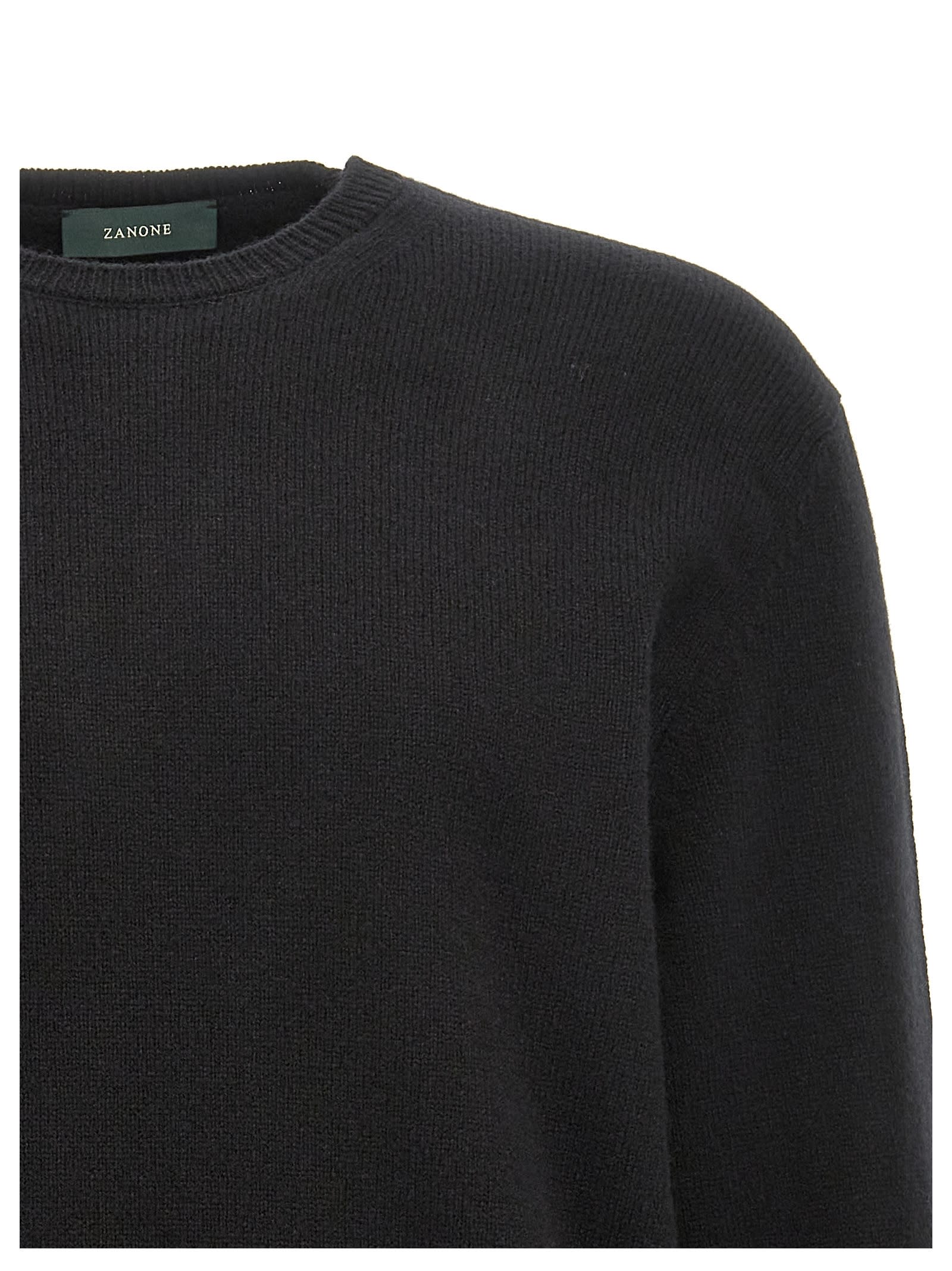 Shop Zanone Crewneck Sweater In Black