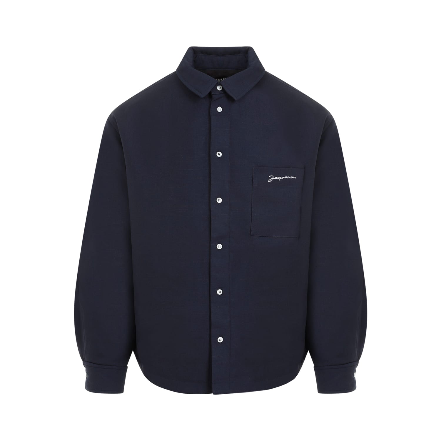 Shop Jacquemus La Chemise Boulanger Shirt In Dark Navy