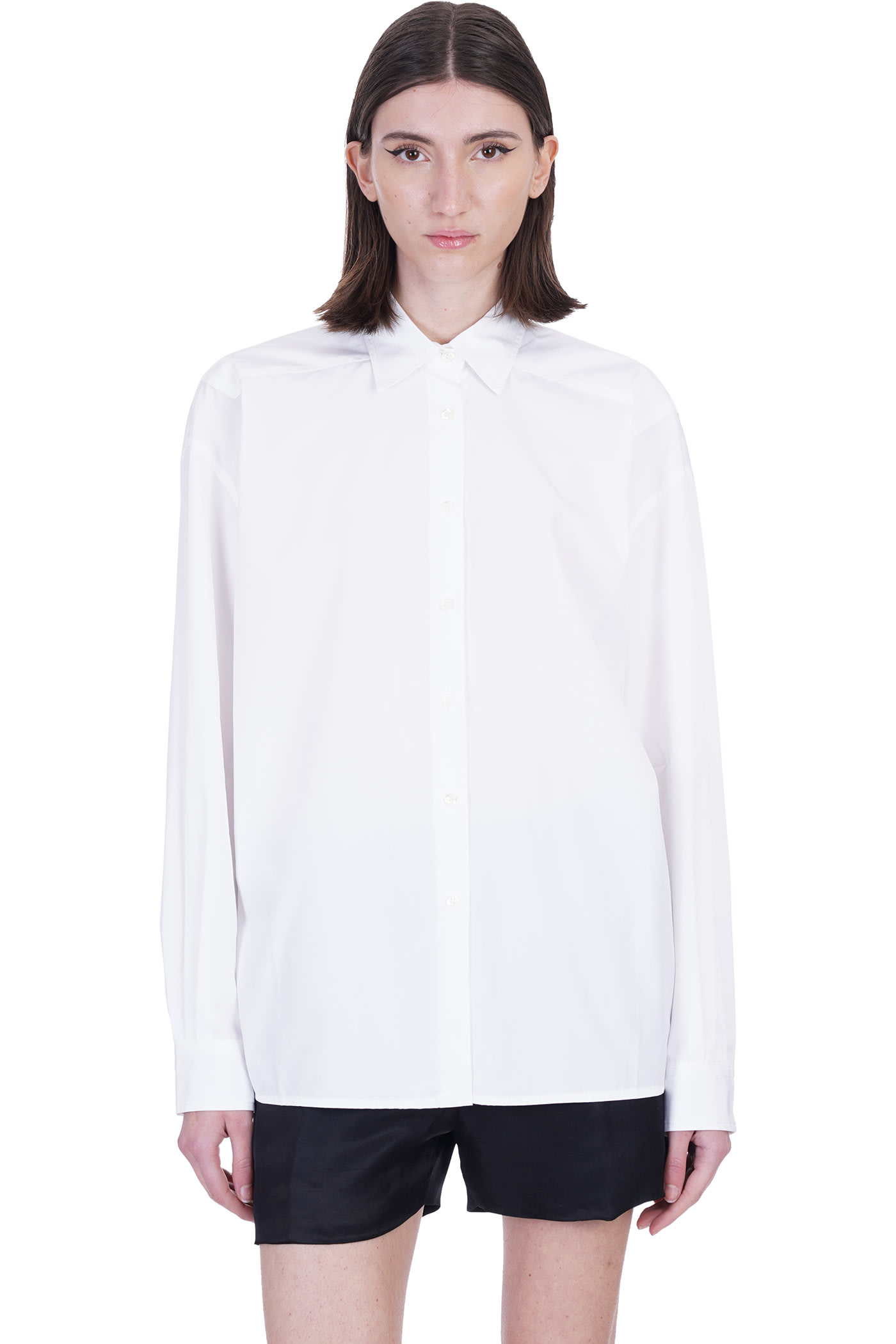 Laneus Shirt In White Cotton