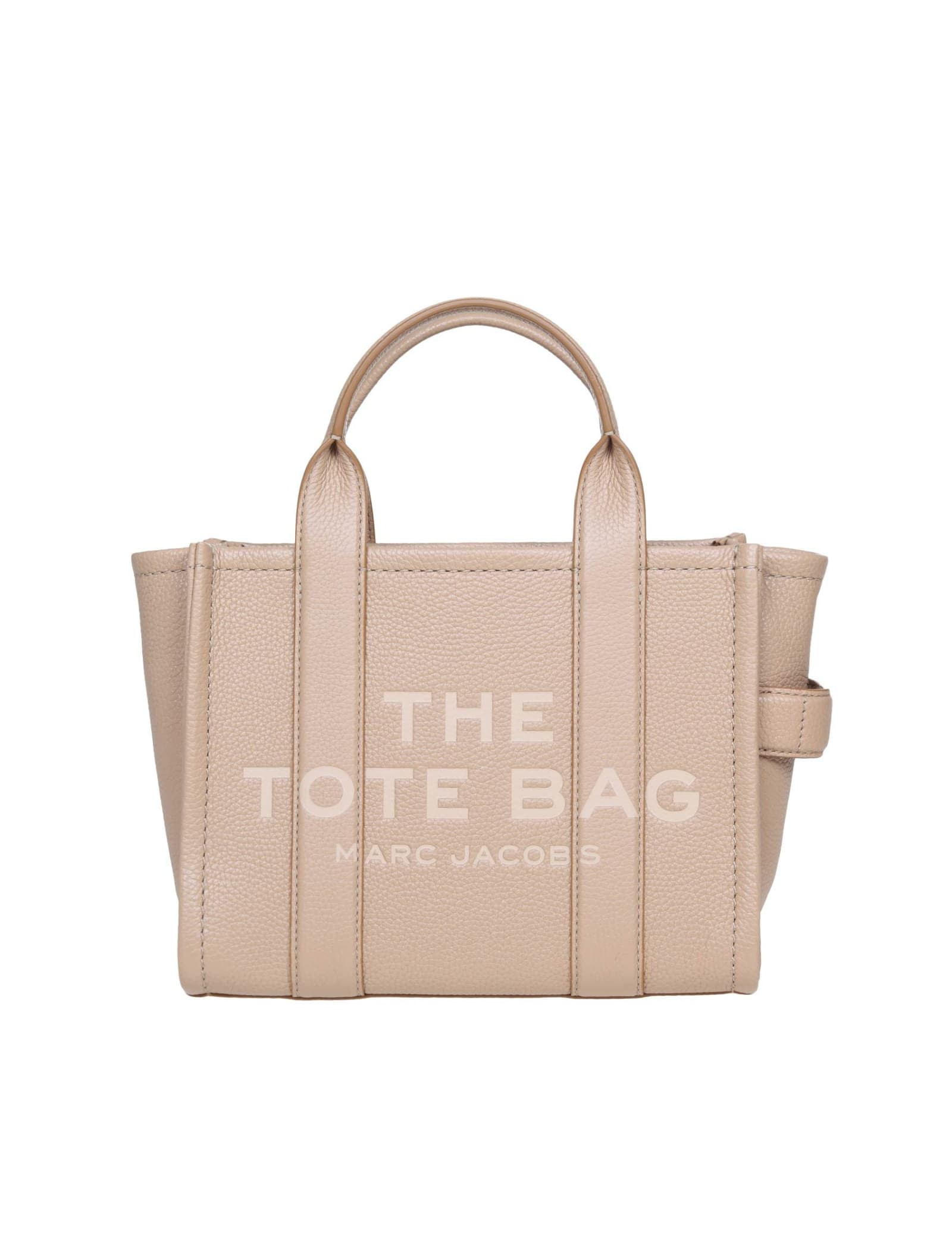 MARC JACOBS THE SMALL TOTE IN CAMEL COLOR LEATHER