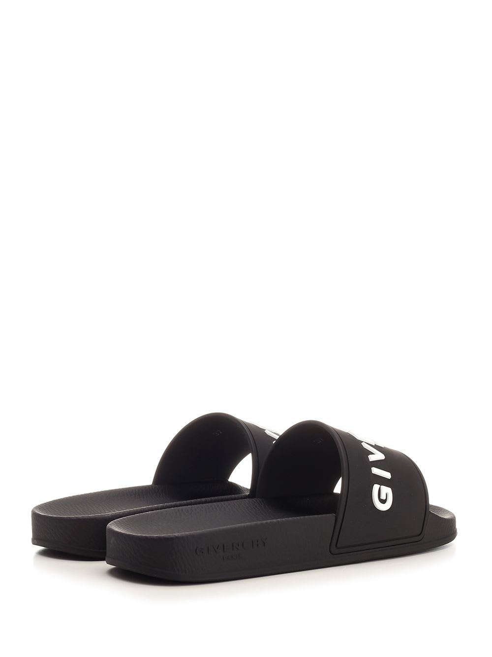 Shop Givenchy Rubber Slide In Nero