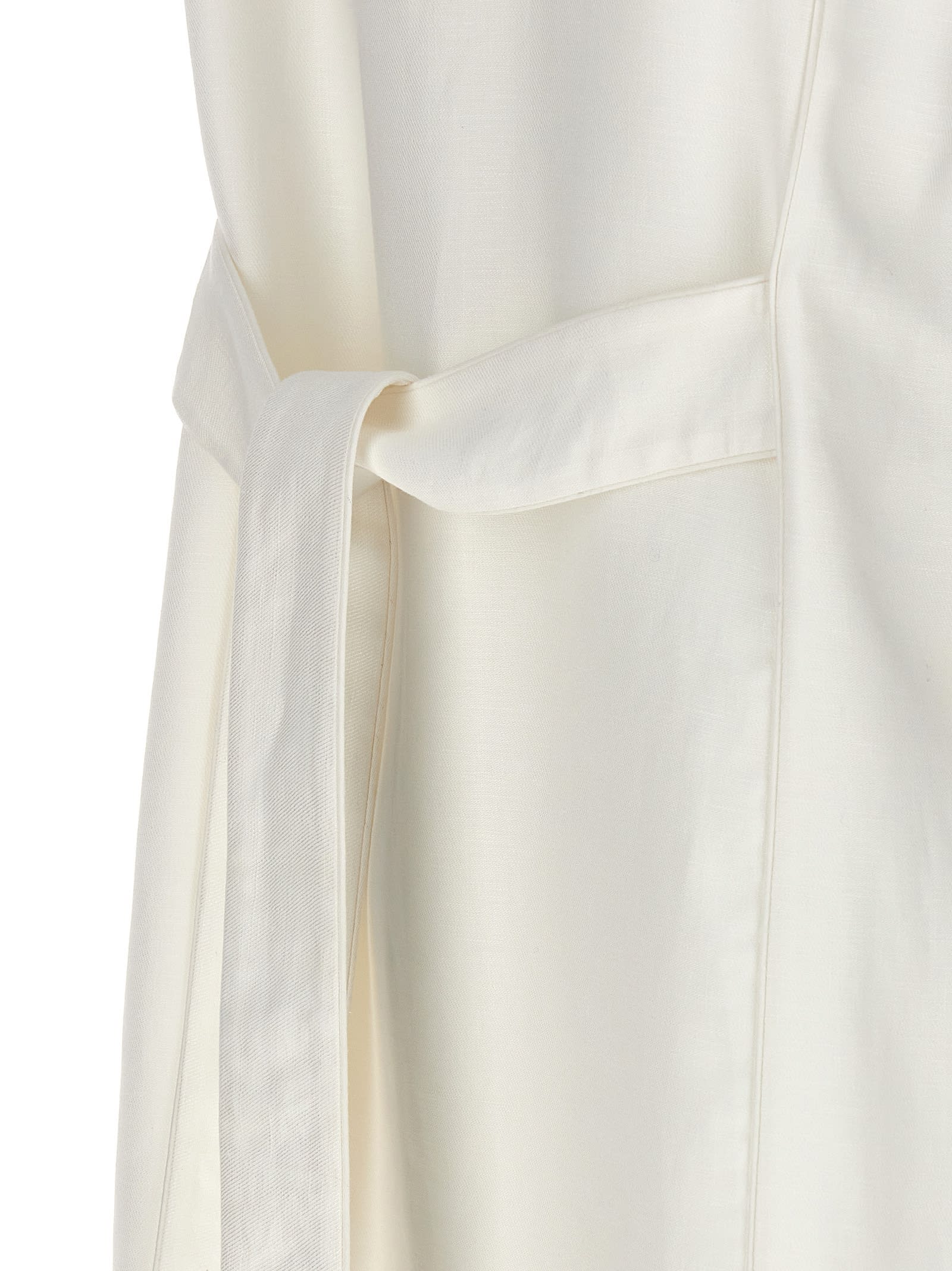 Shop Max Mara Aureo Maxi Waistcoat In White