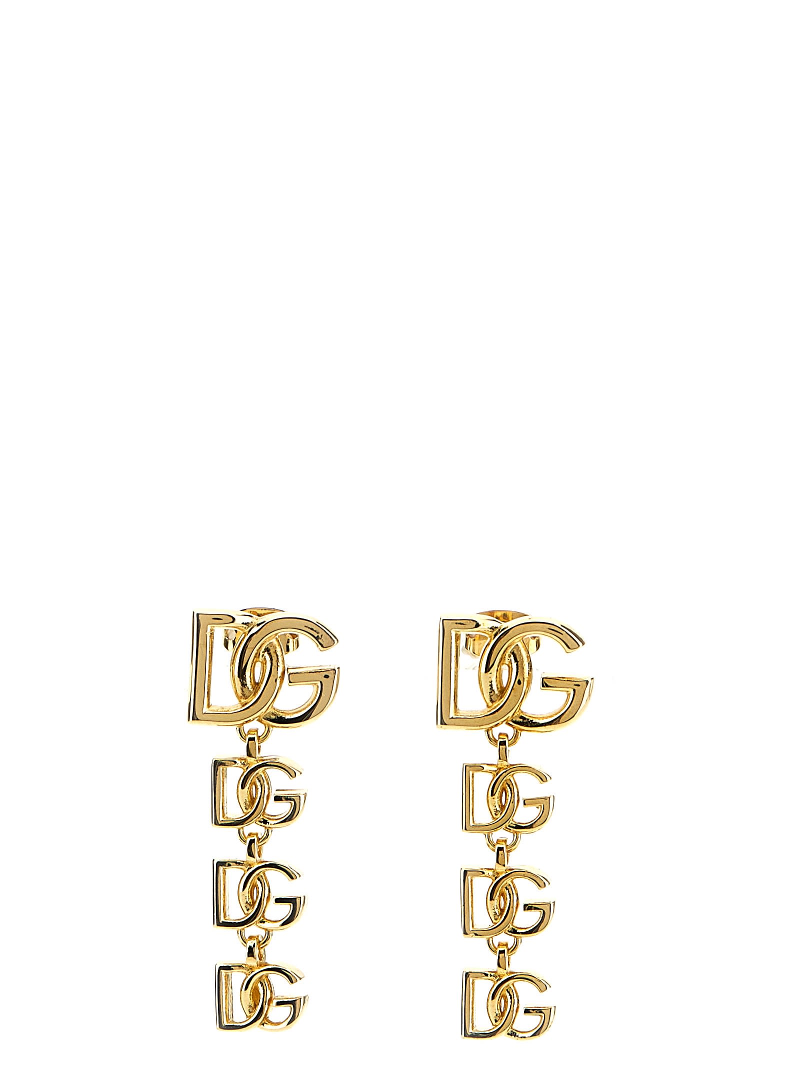 Shop Dolce & Gabbana Logo Earrings In Gold