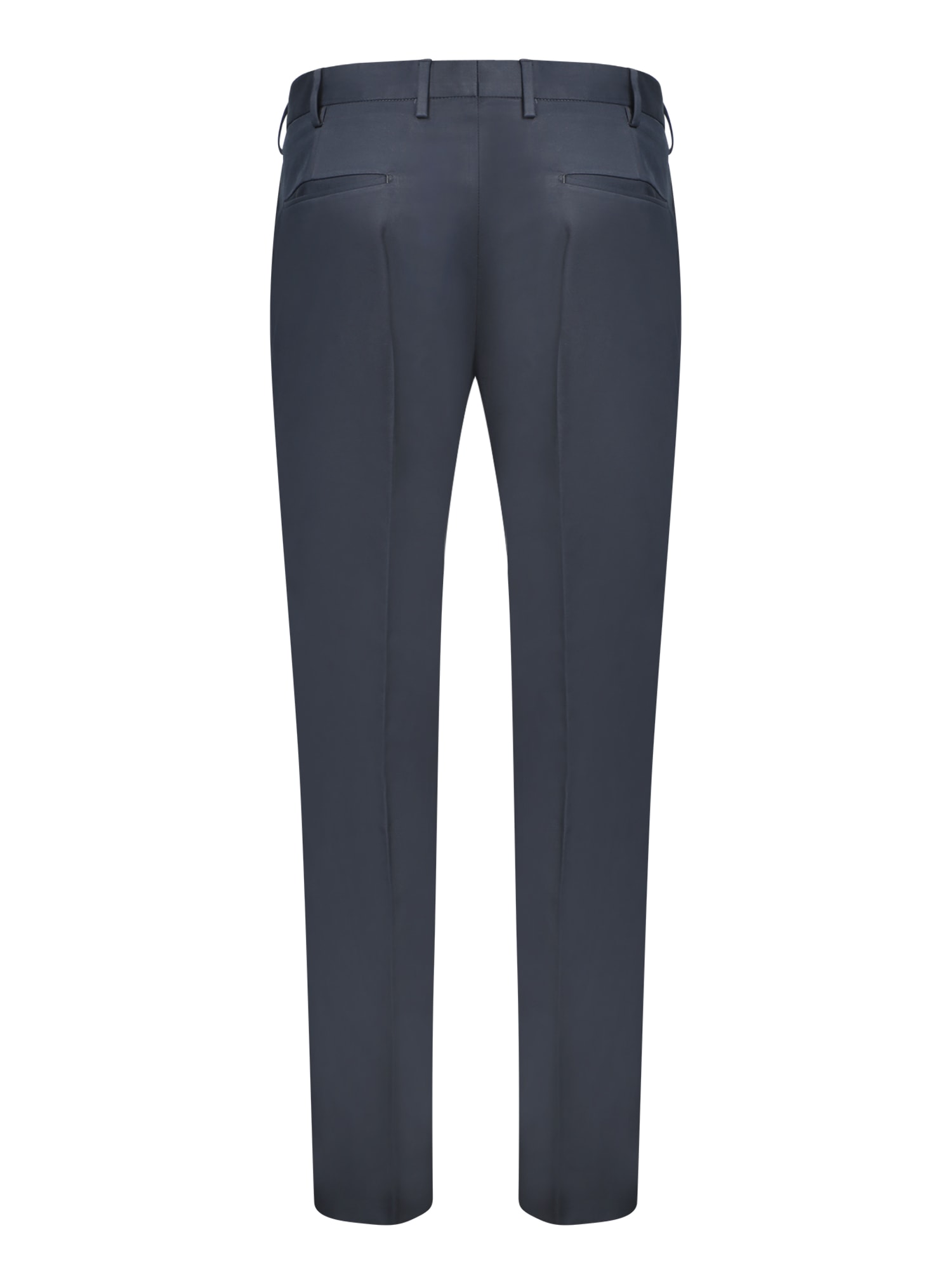 Shop Pt Torino Blue Stretch Gabardine Trousers