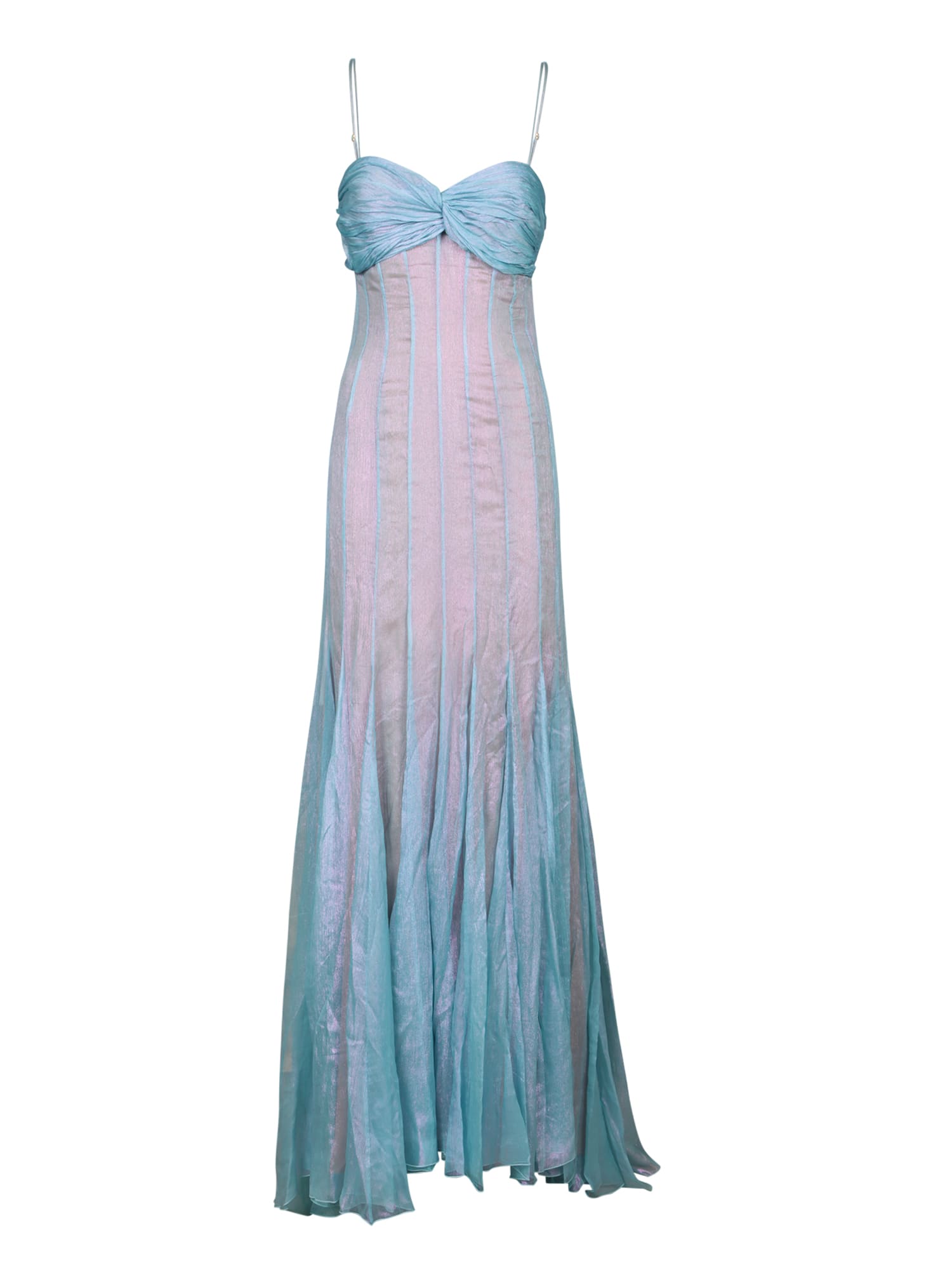 Giustina Light Blue Silk Dress