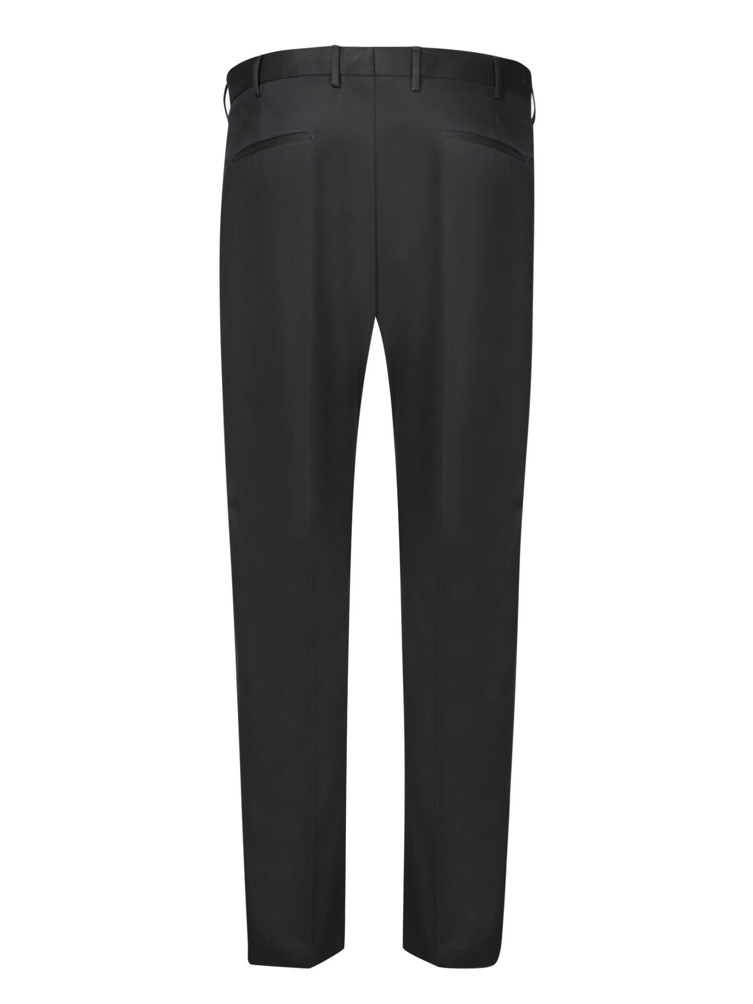 Shop Pt Torino Stretch Gabardine Black Trousers