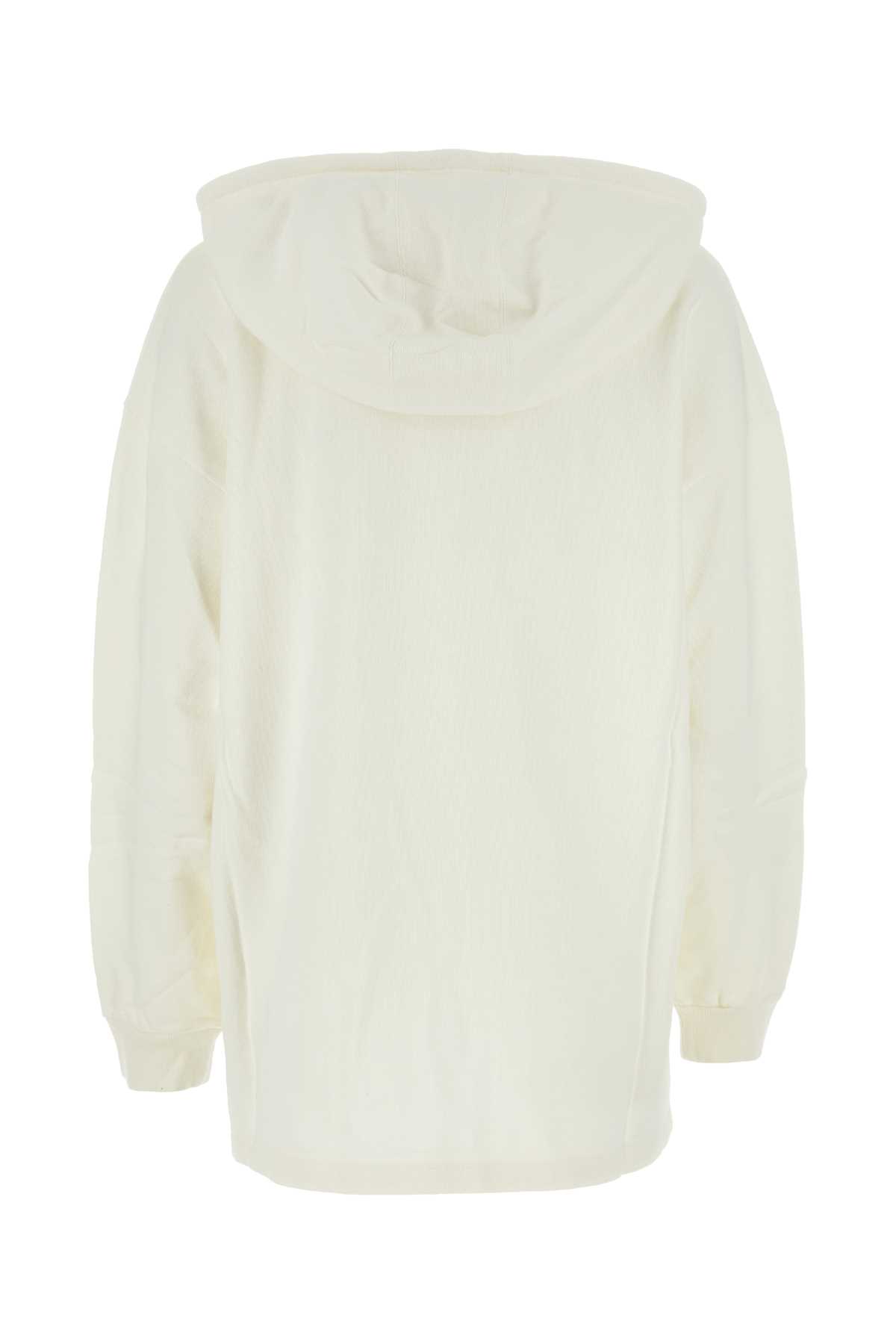 MARANT ETOILE IVORY COTTON BLEND MARLY SWEATSHIRT