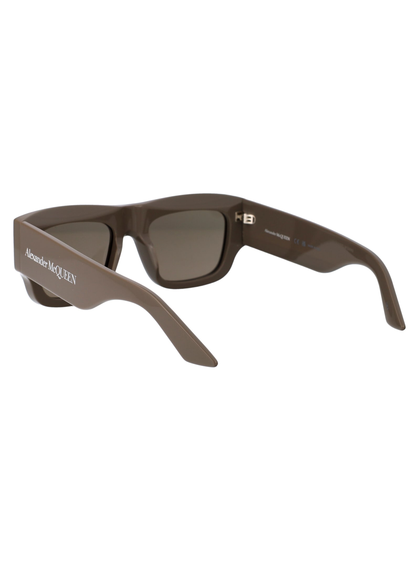 Alexander Mcqueen Am0449s Sunglasses In 003 Brown Brown Brown