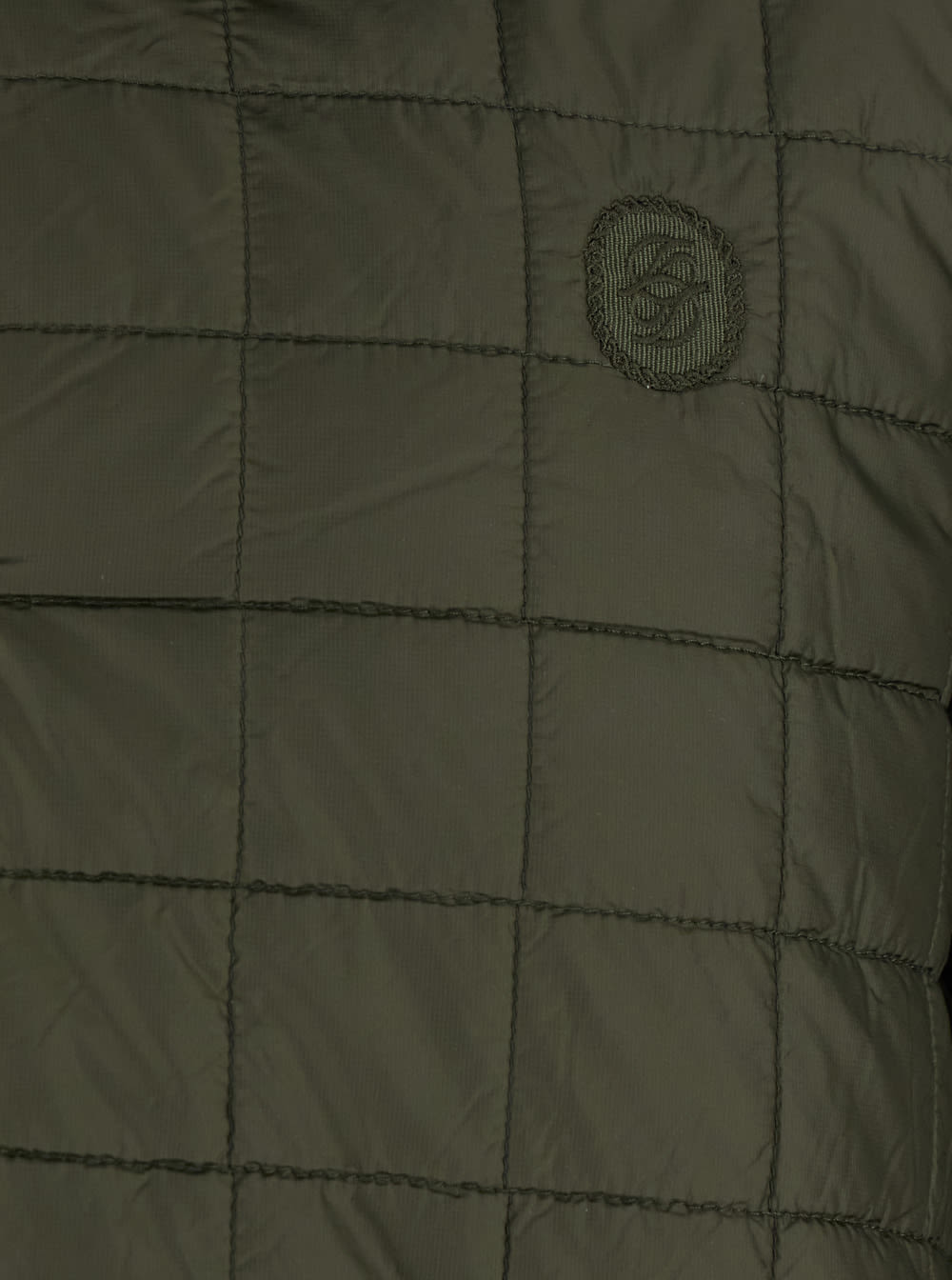 Drôle De Monsieur 'la Veste Matelassée' Green Reversible Jacket With Embroidered Logo On The Front In Green