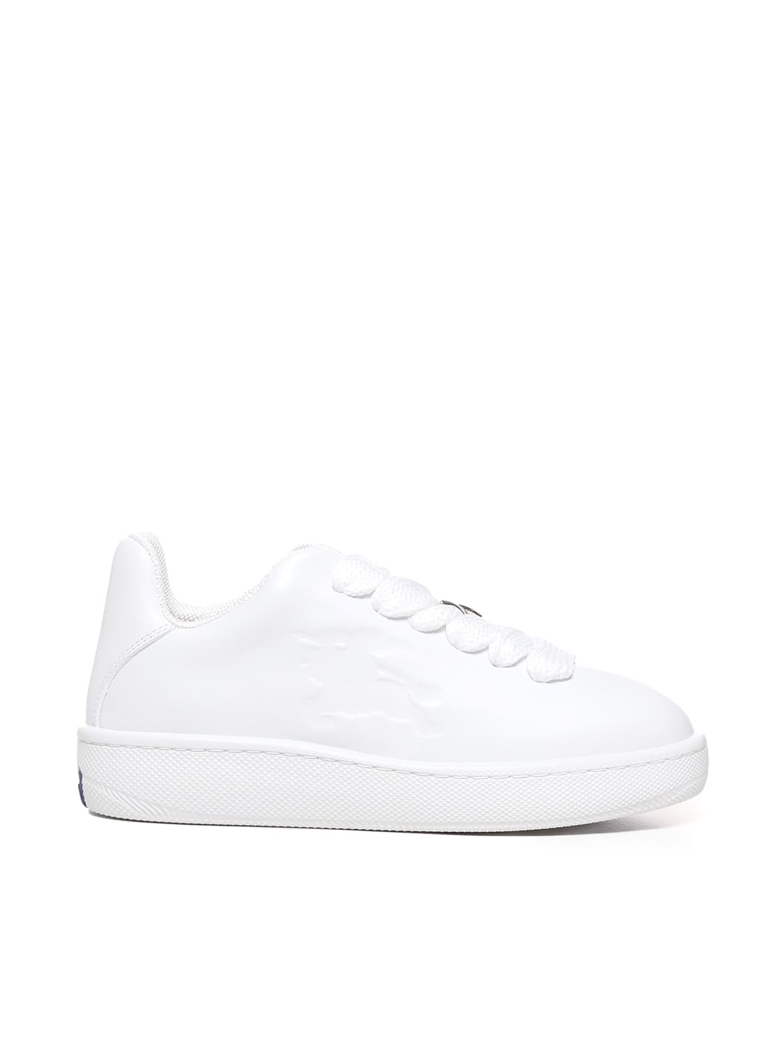 Shop Burberry Box Sneaker In Leather In White