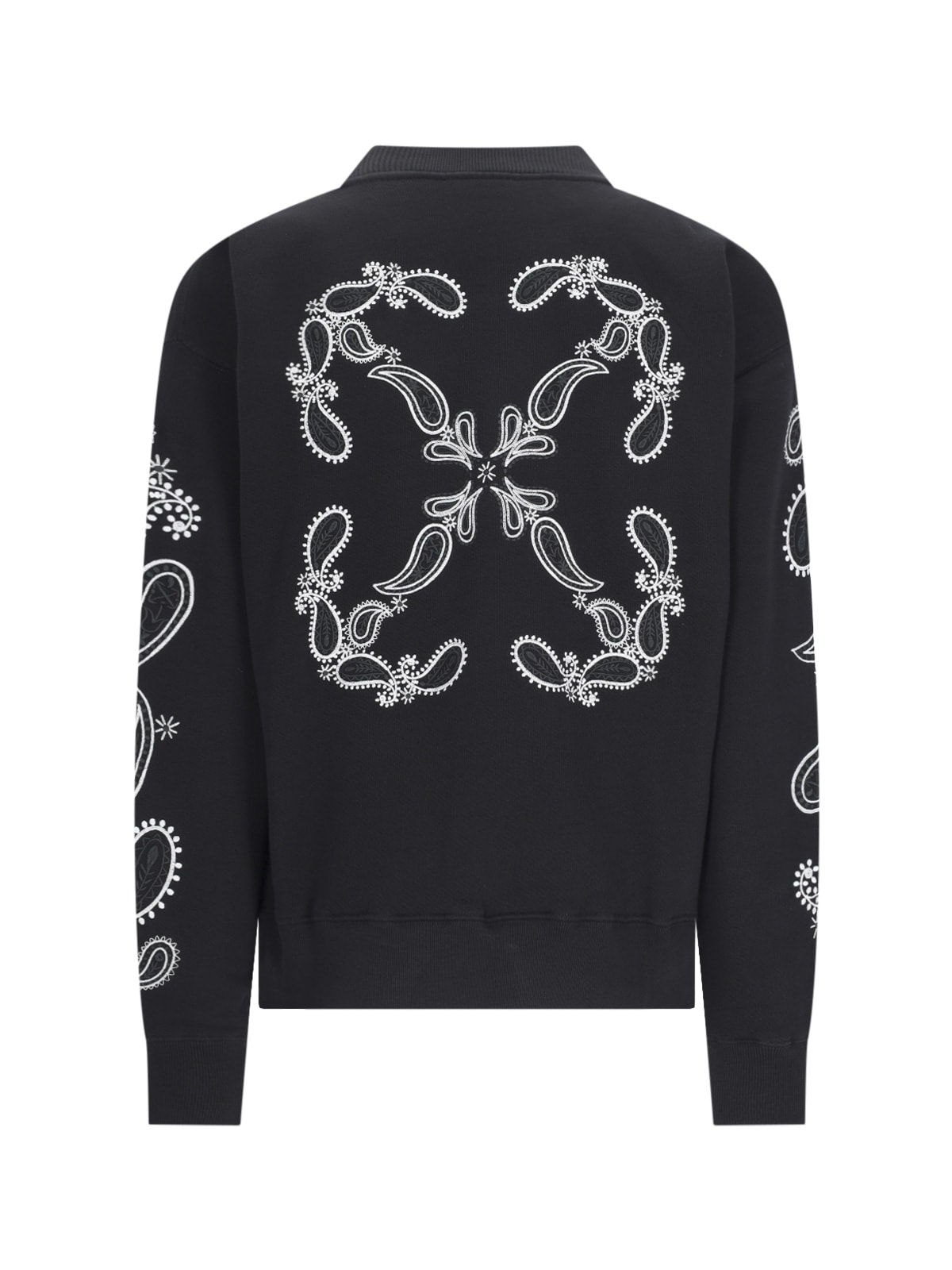 Shop Off-white Bandana Crew Neck Sweatshirt In Black