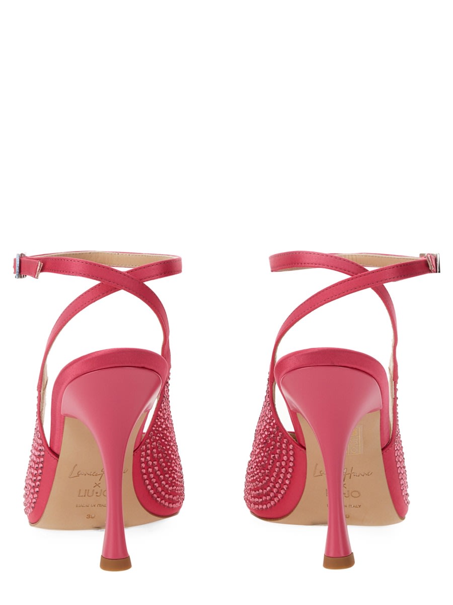 Liu •jo Satin Slingback In Fuchsia