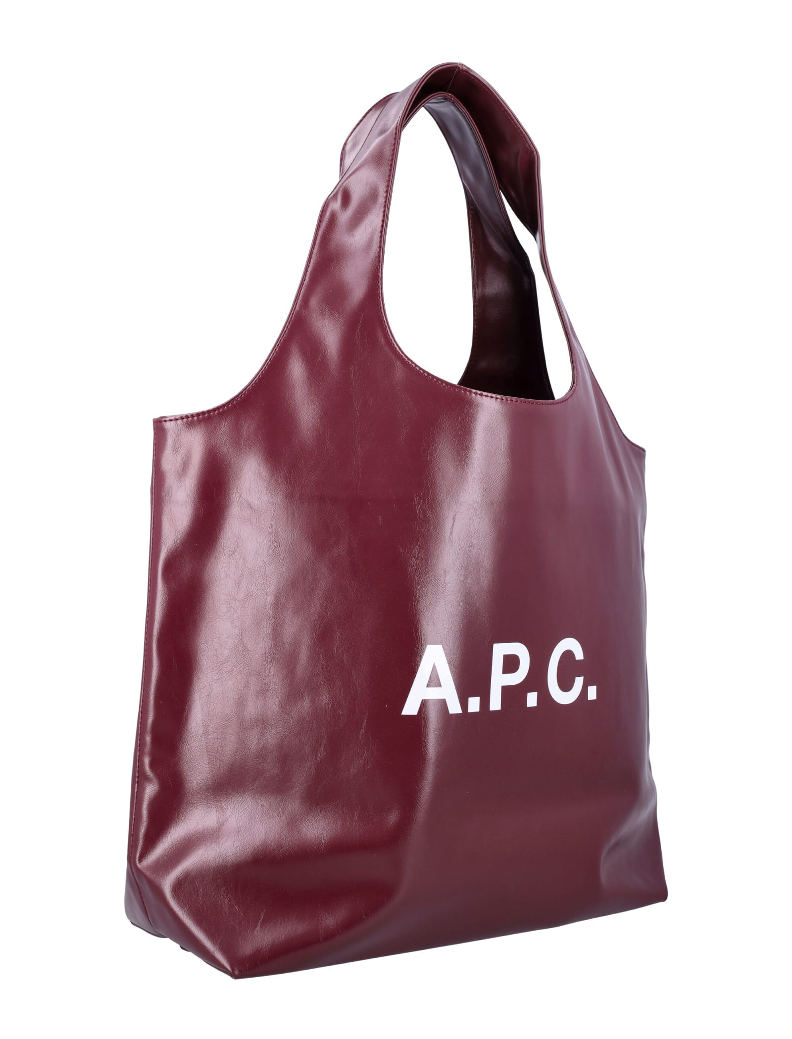 Shop Apc Ninon Tote Bag In Burgundy