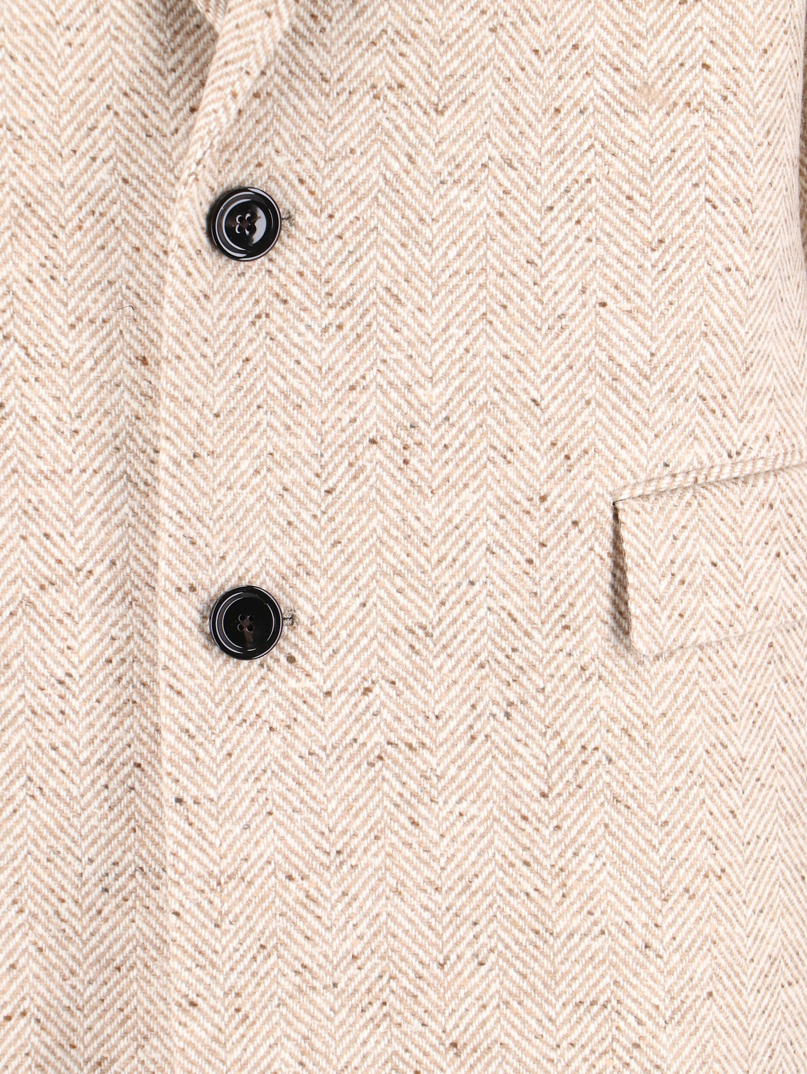 Lardini Single-breasted Jacket With Notch Lapel And Back Vent In Neutral