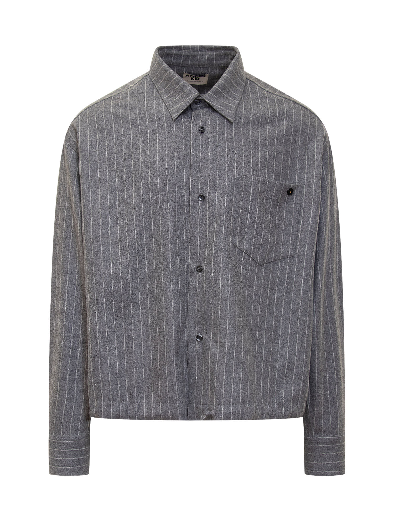 Shop A Paper Kid Flannel Shirt In Grigio