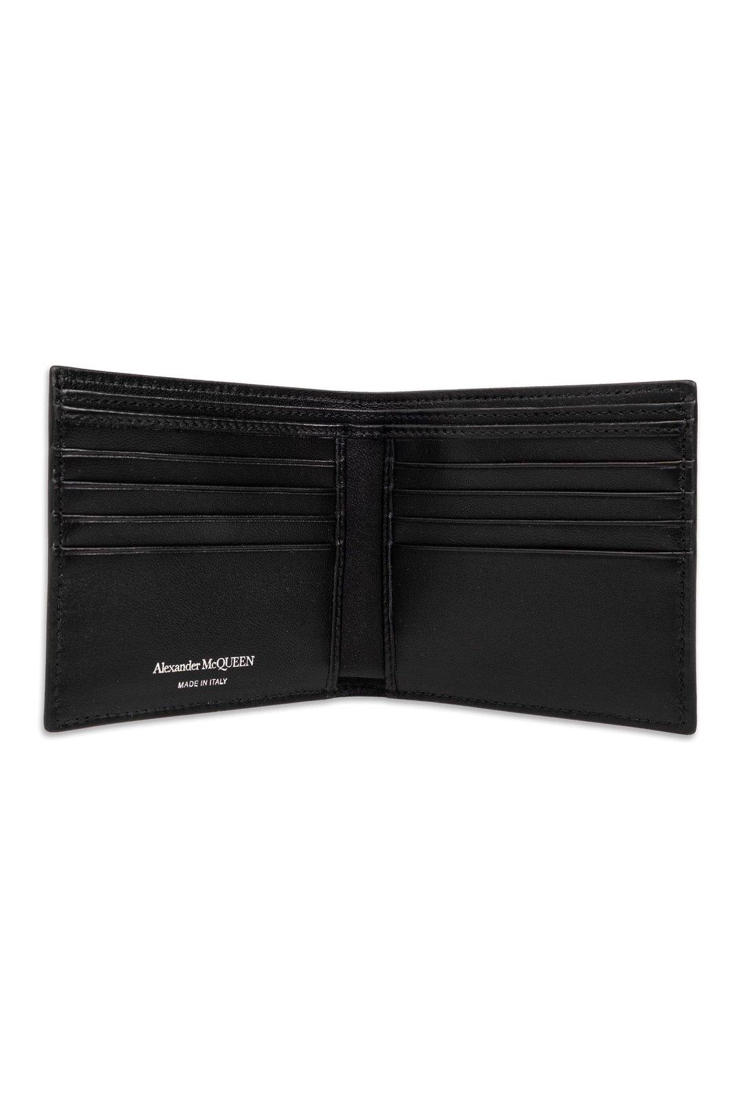 Shop Alexander Mcqueen Logo Billfold Wallet In Beige