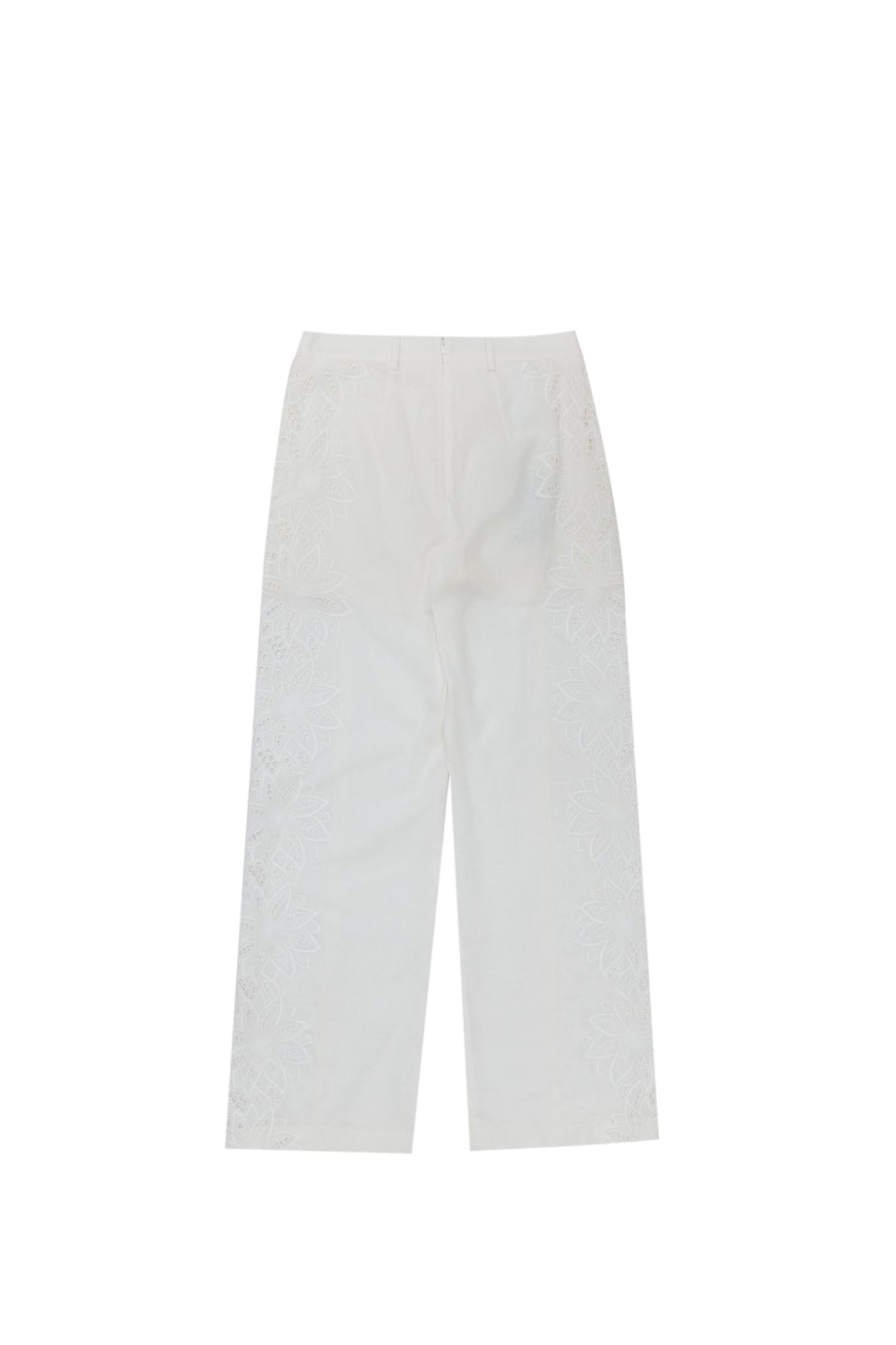 Shop Alberta Ferretti Pants In White