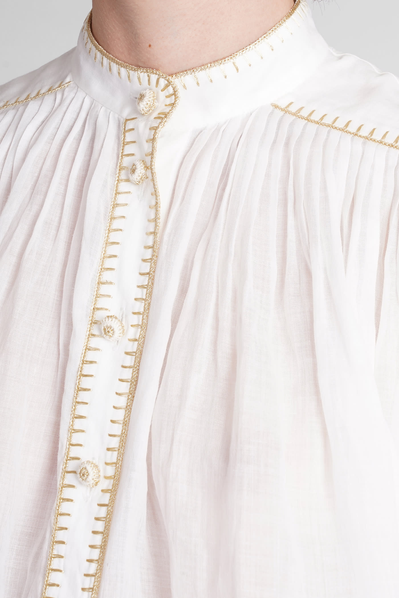 Zimmermann Junie Billow Shirt In Ivory