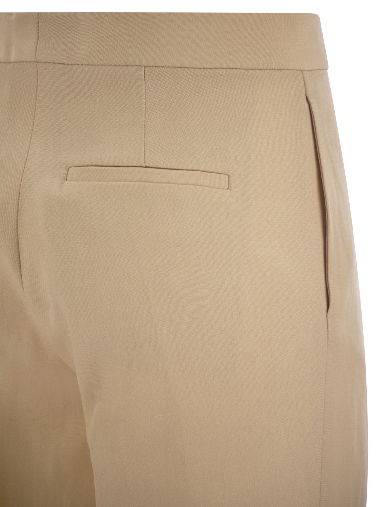 Fabiana Filippi Linen Chino Trousers In Sand