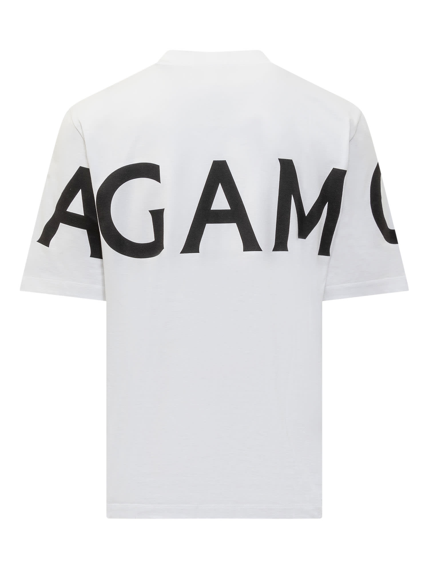 Shop Ferragamo T-shirt In Bianco/nero